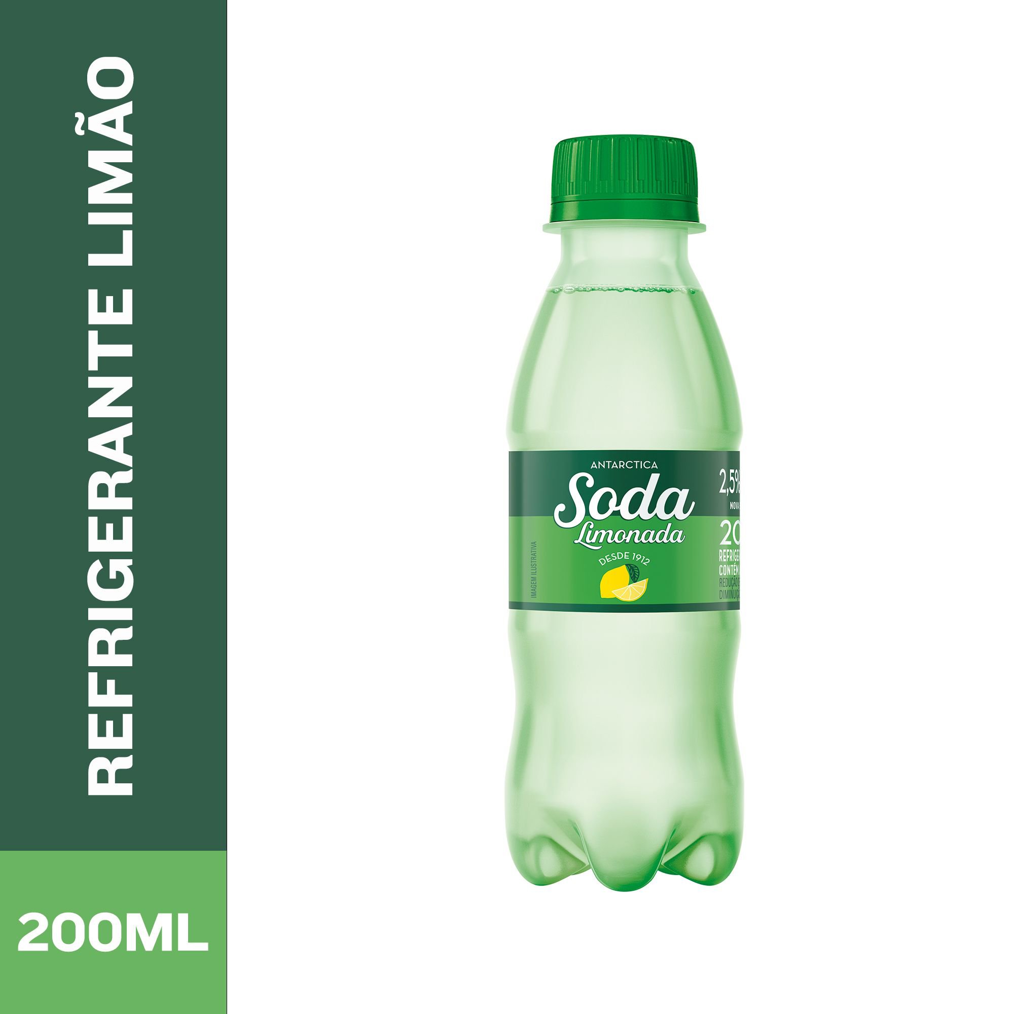 Refrig Soda Limonada Antarctica 200Ml Garrafa