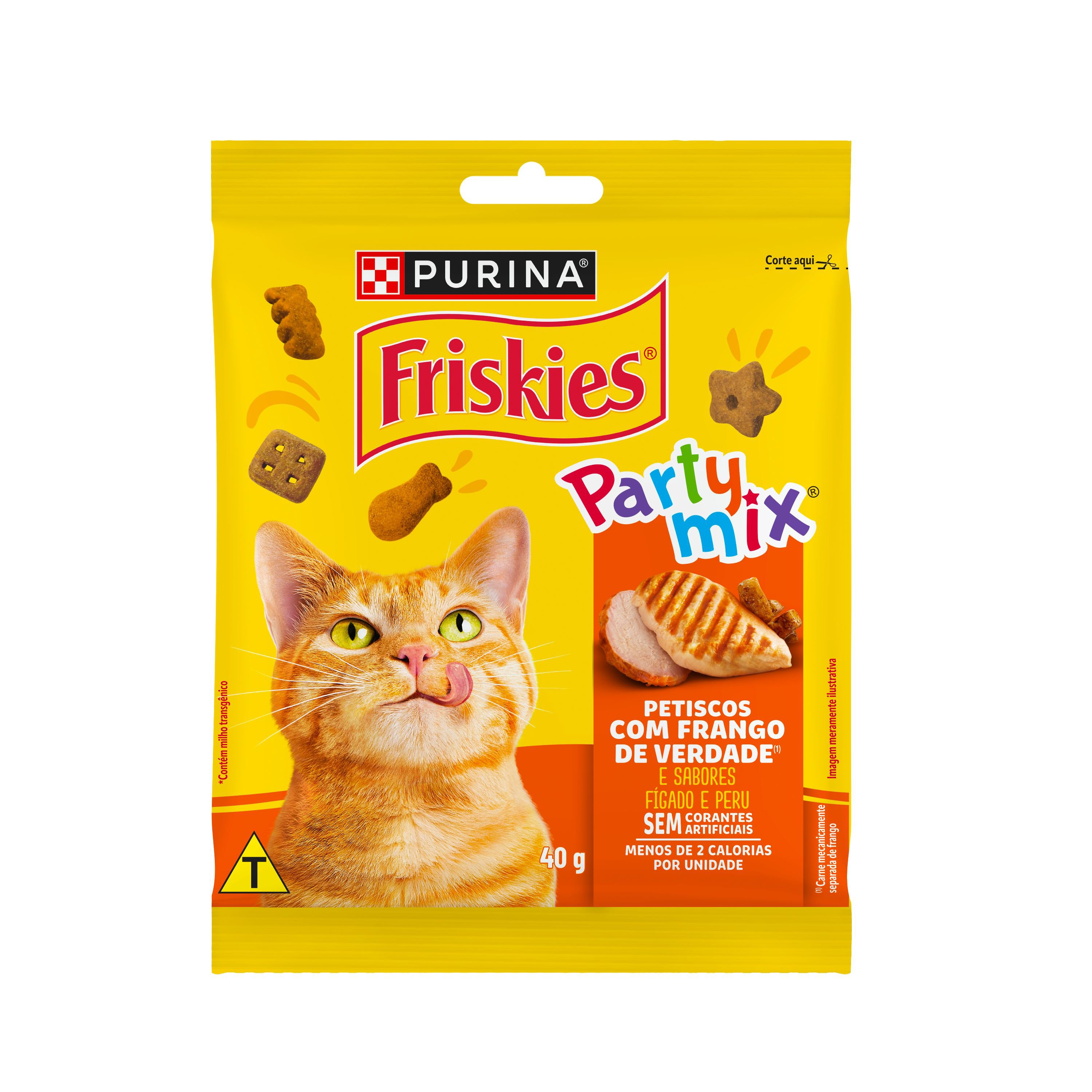 Petiscos Purina Friskies® Party Mix ® Para Gatos Adultos Frango 40G