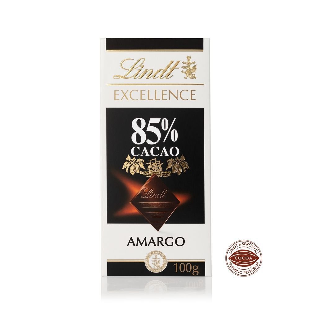 Choc Lindt Excellence Barra 85% Dark 100G