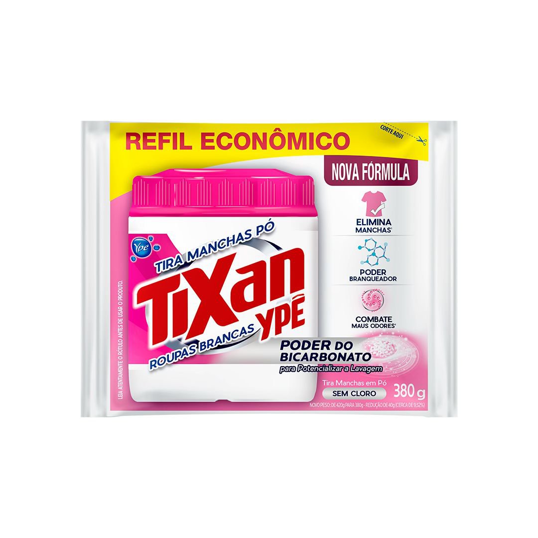 Tira Manchas Em Po Tixan Ype Roupas Brancas 380G