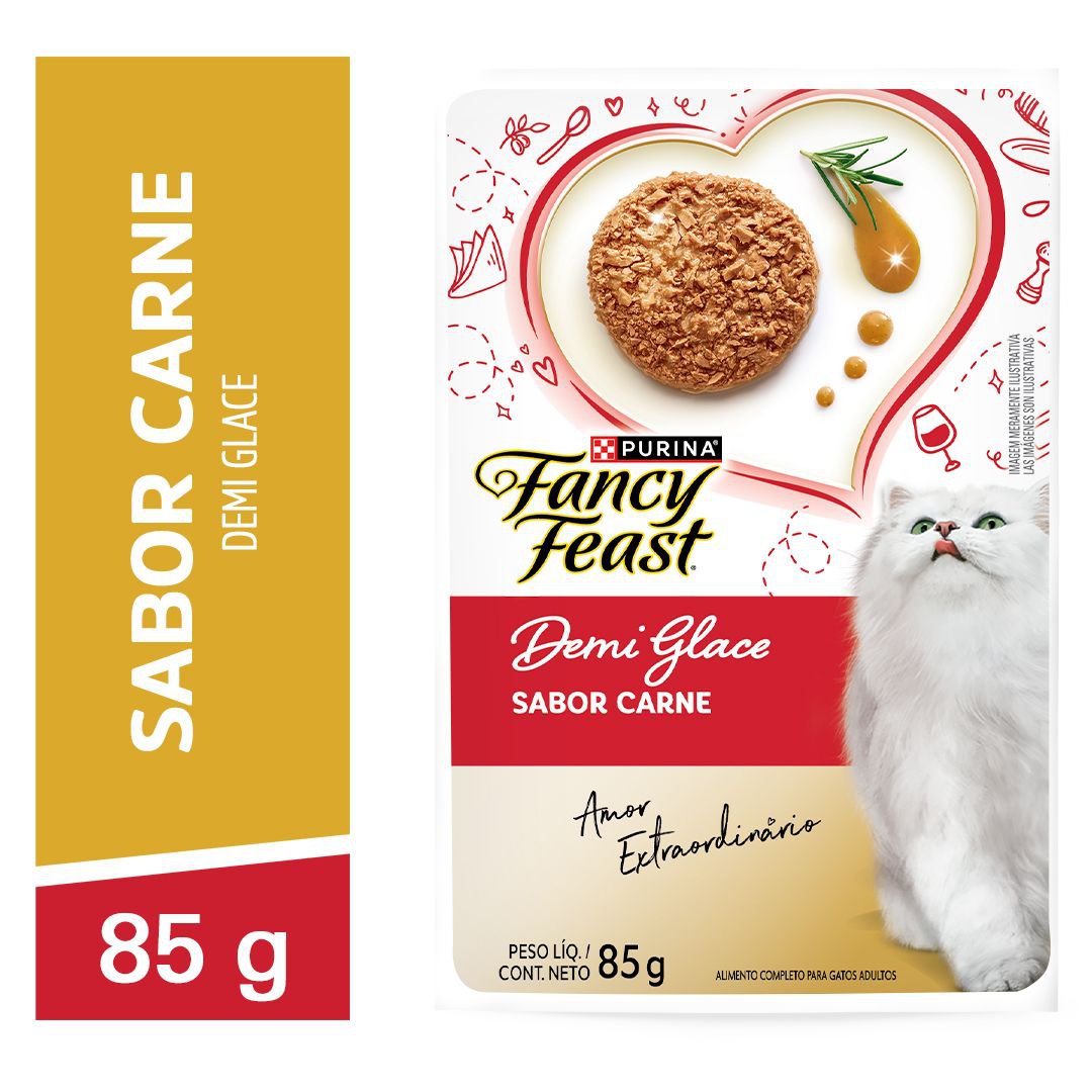 Racao Umida Fancy Feast® Para Gatos Adultos Demi Glace Carne 85G