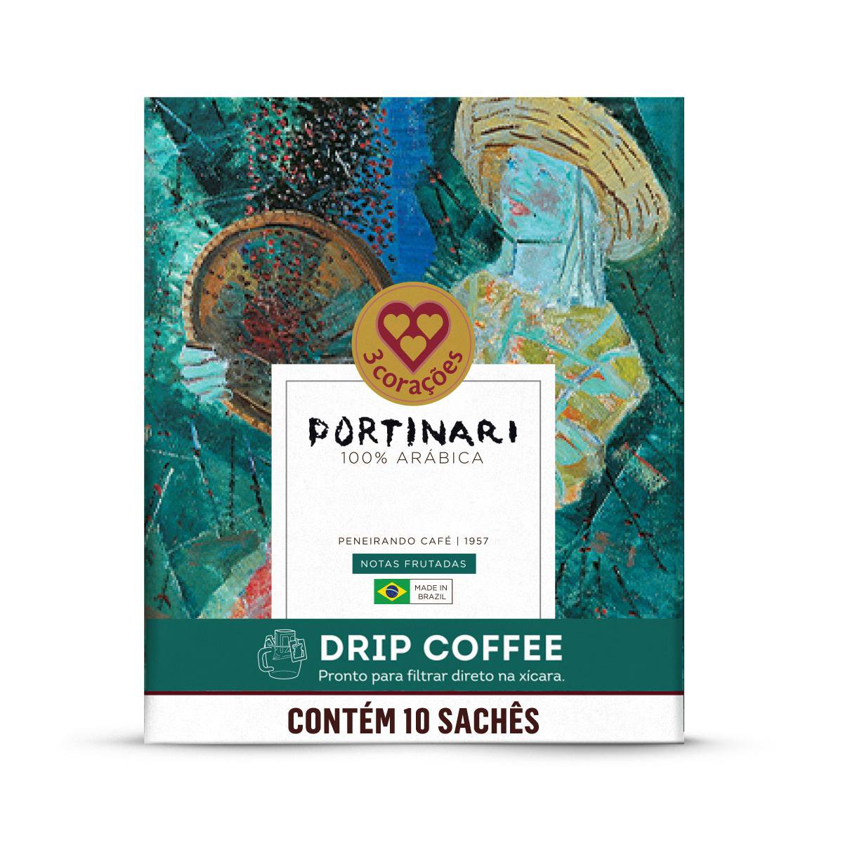 Xxx Cafe 3 Coracoes Portinari 1957 10 Saches Drip Coffee