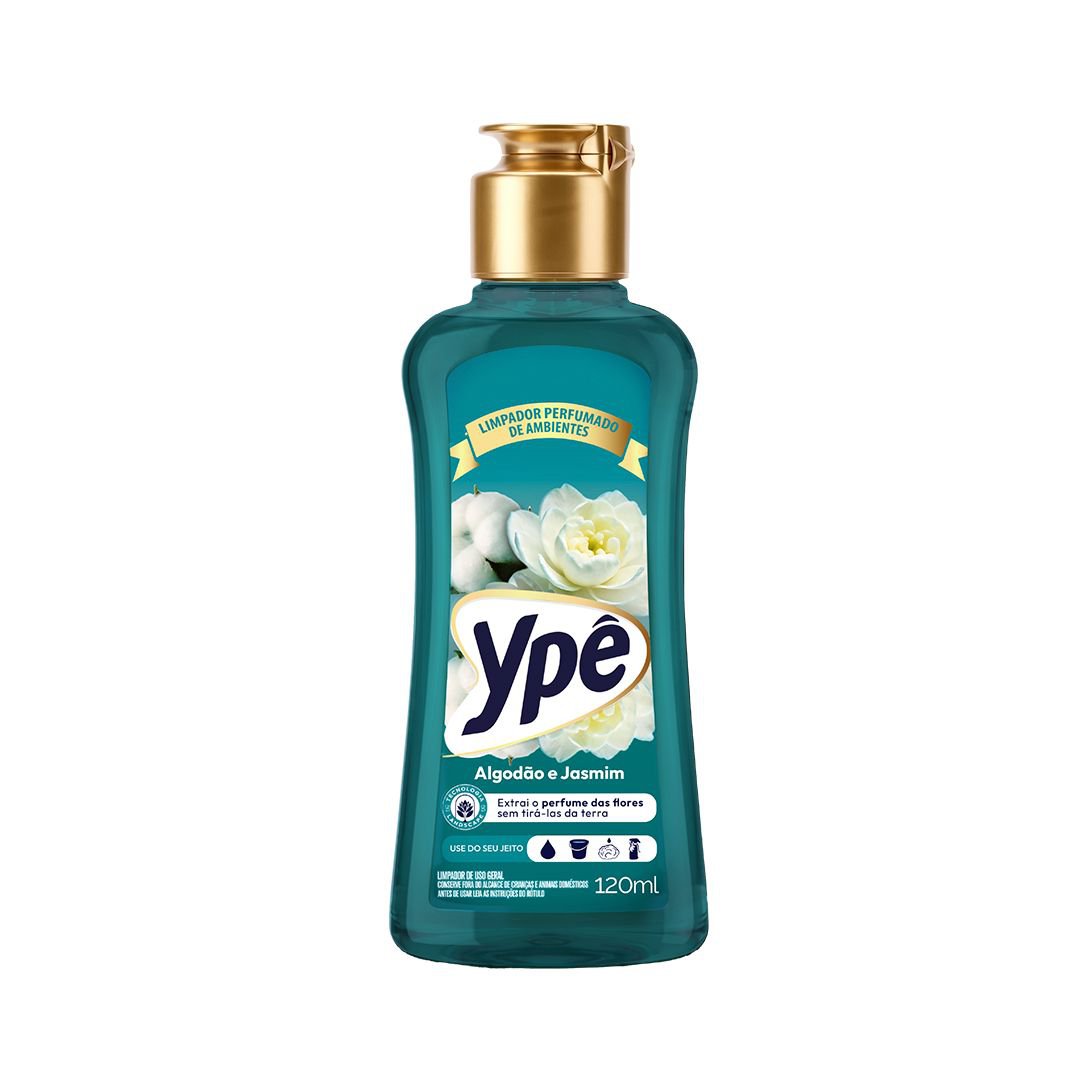 Limpador Perfumado Ambientes Ype Algodao E Jasmim Frasco 120Ml