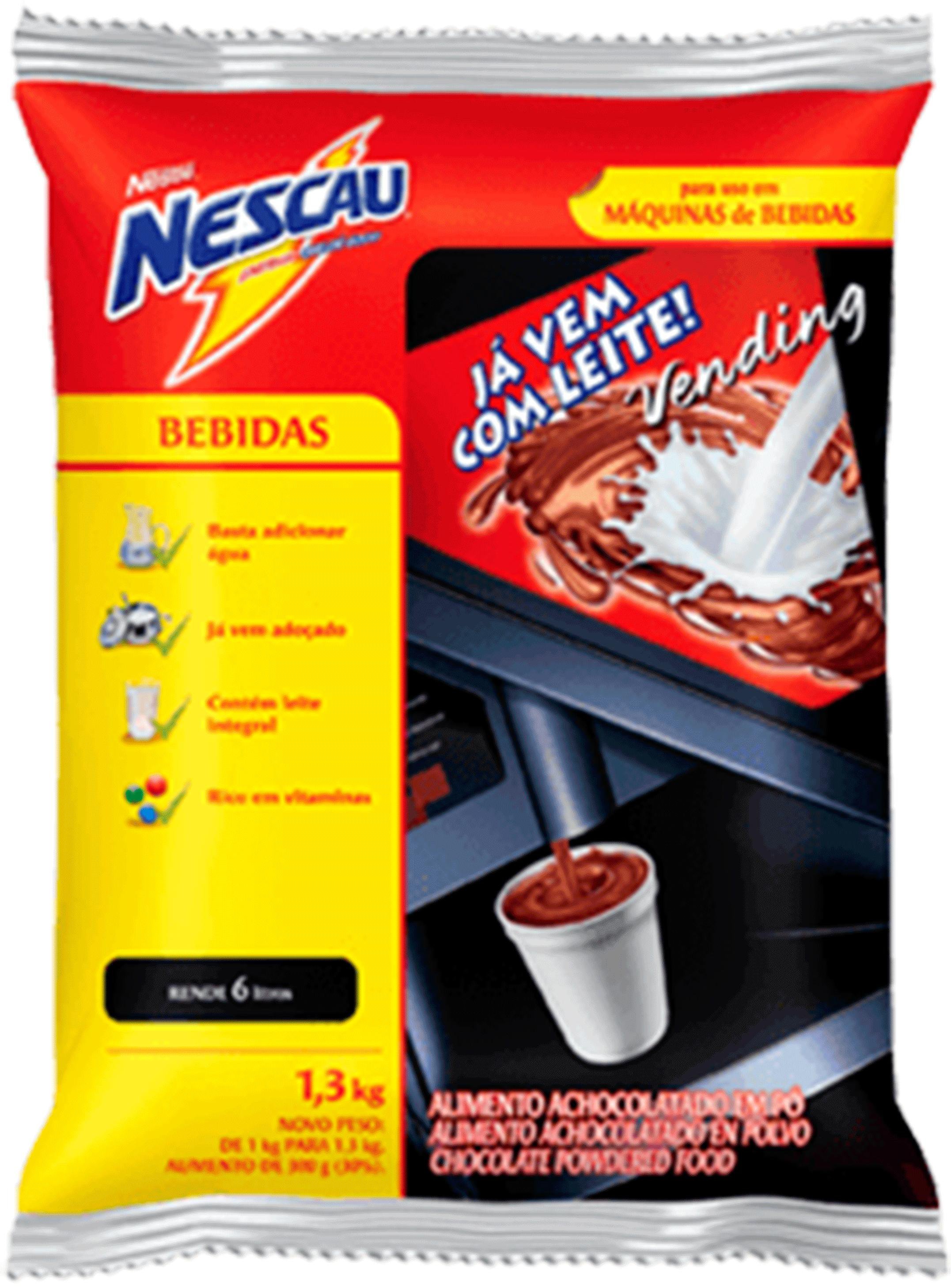 Achocolatado Em Po Nescau C/ Leite Vending 1,3Kg (Cx Contem 6Un.)