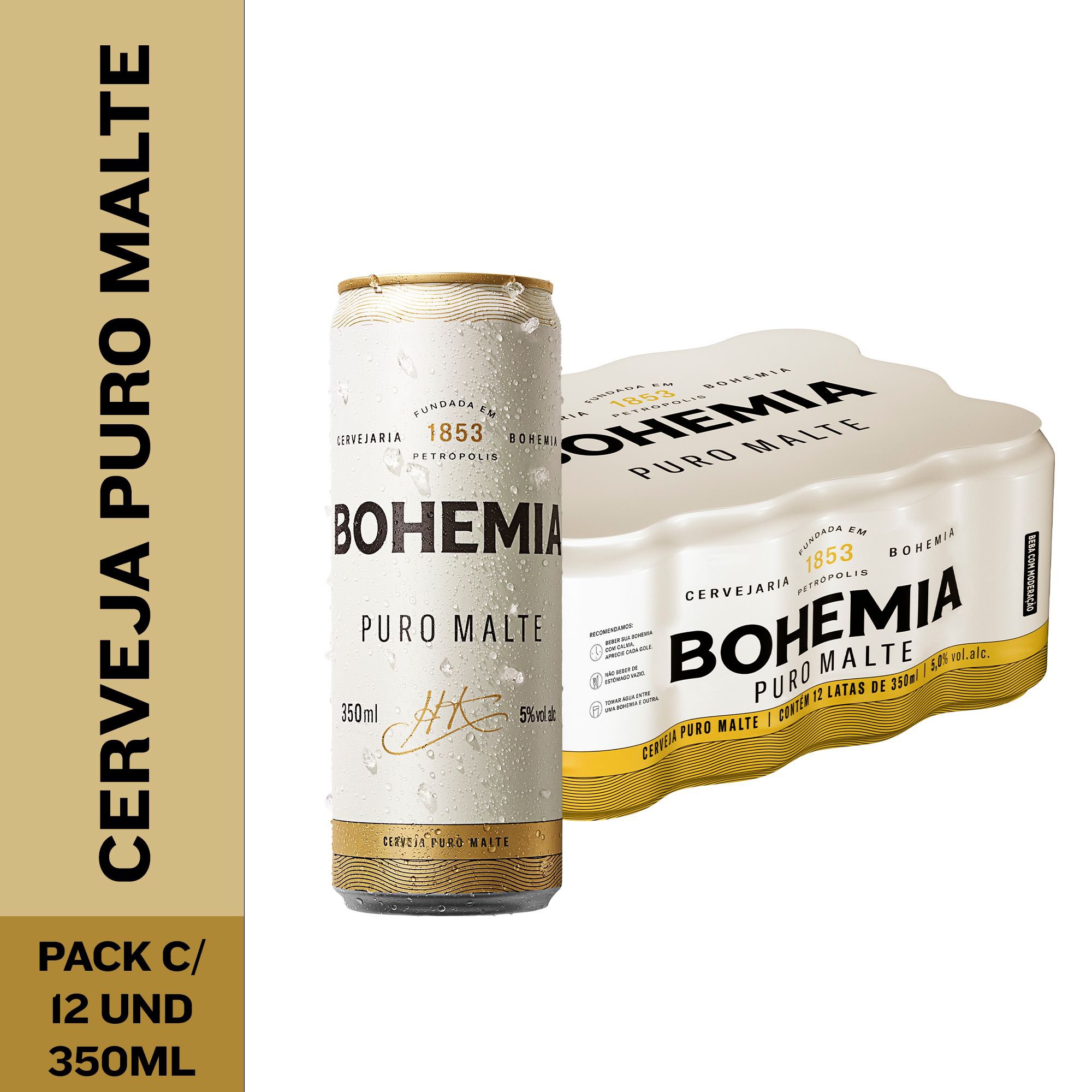 Cerveja Bohemia Puro Malte 350Ml Lata Pack C/12