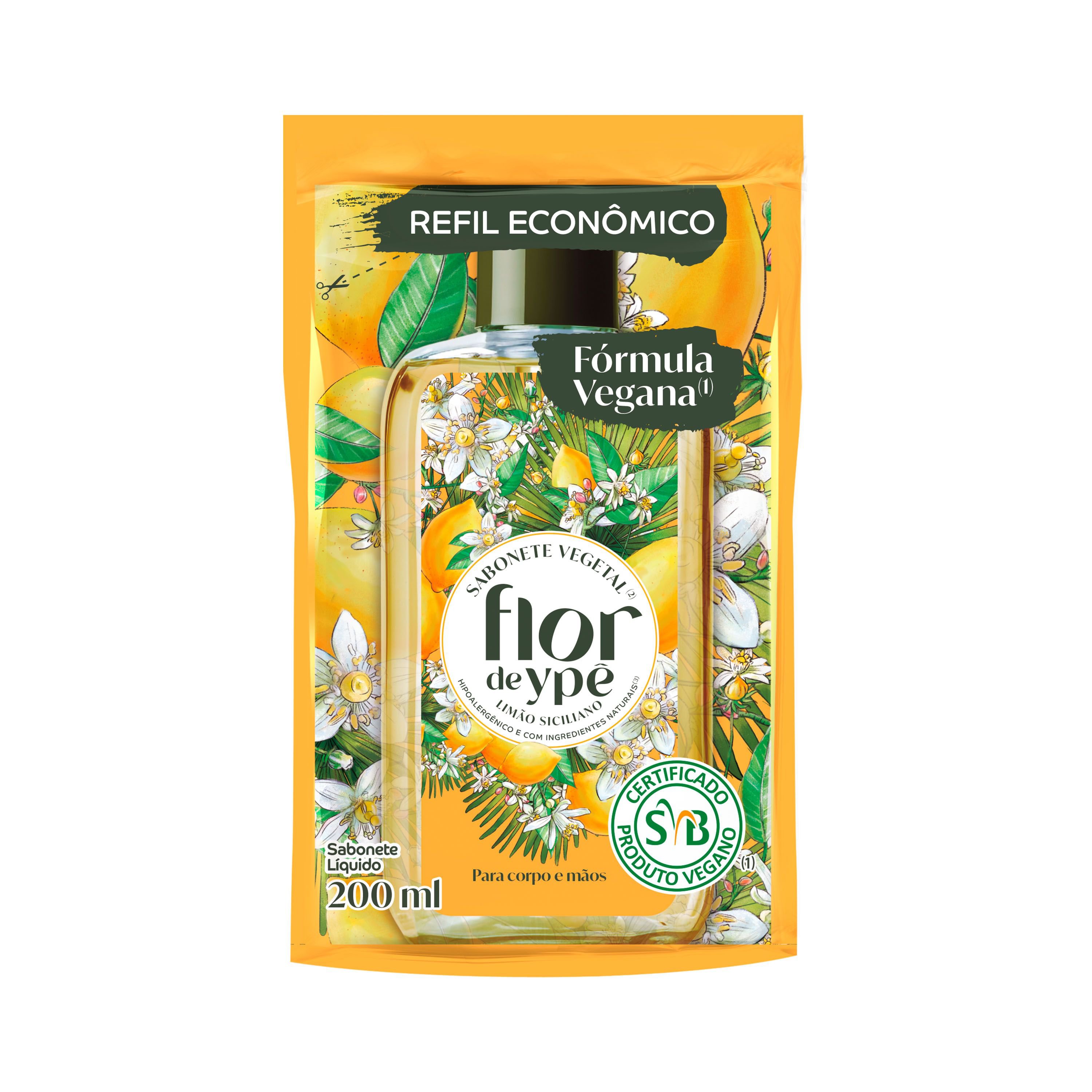 Sabonete Flor Ype Vegano Limao Siciliano Refil 200Ml
