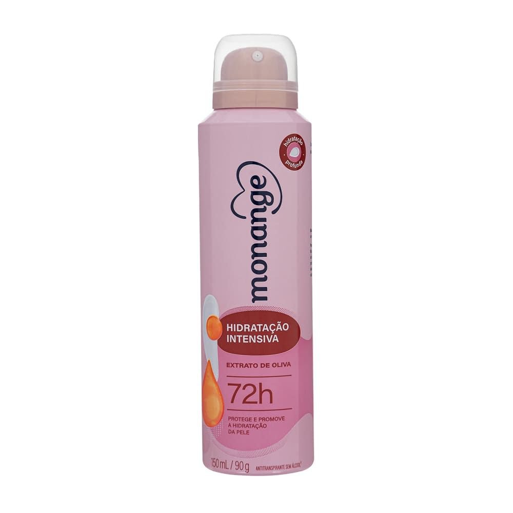 Desodorante Aerossol Antitranspirante Monange Feminino Hidratacao Intensiva 150Ml