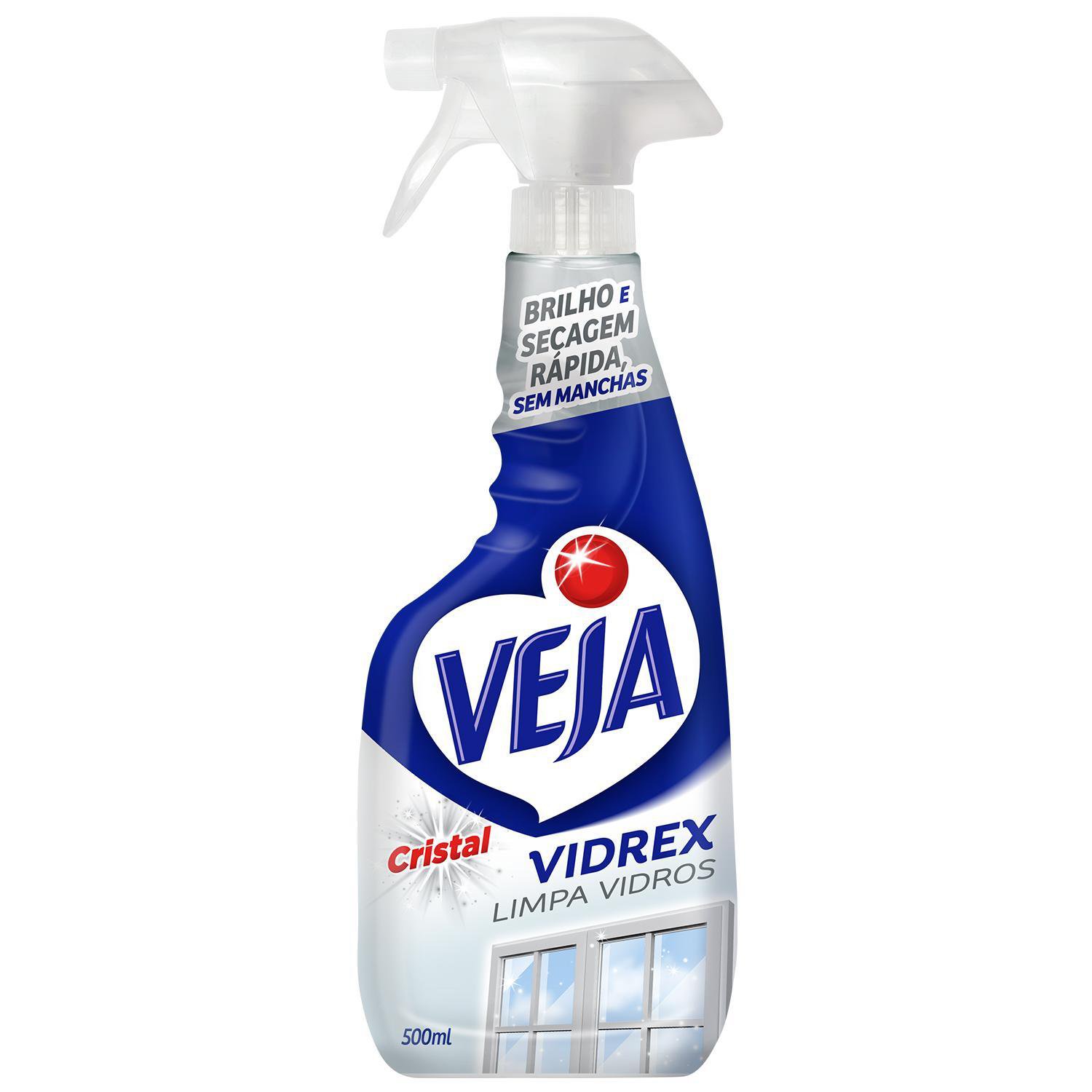 Limpa Vidros Spray Veja Vidrex Cristal 500Ml