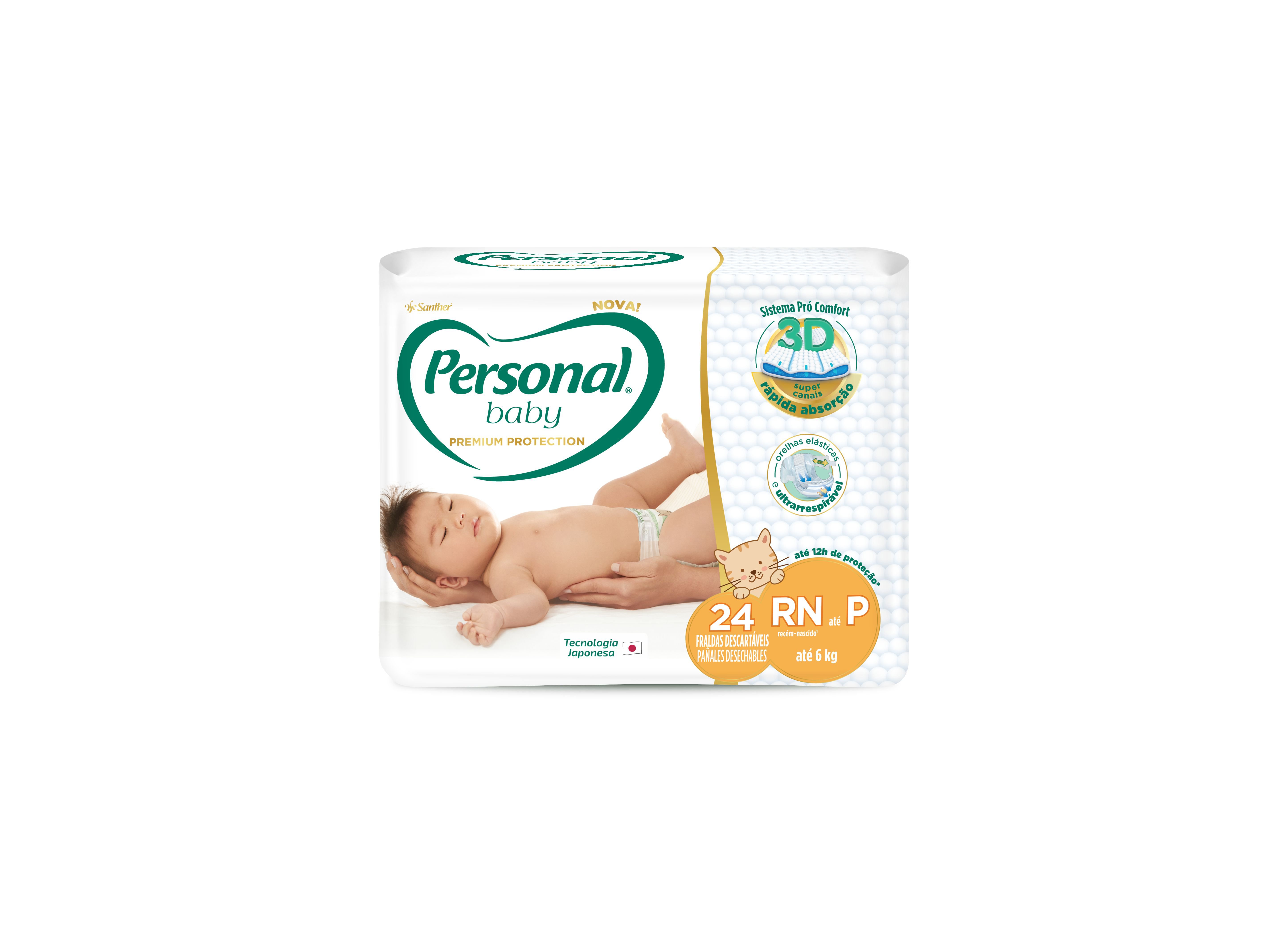 Fralda Personal Baby Premium Protection Pequena C/ 24 Un