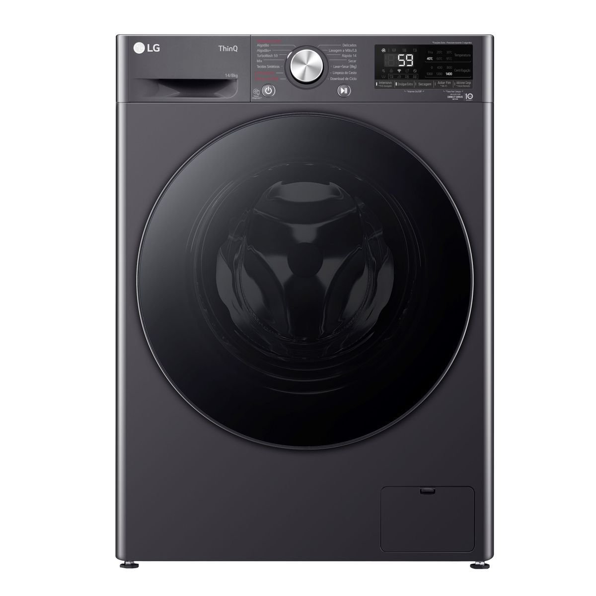 Lava E Seca Smart Lg Vc4 14Kg Titanium C/ Aidd™ 220V - Cv5014Mc4A