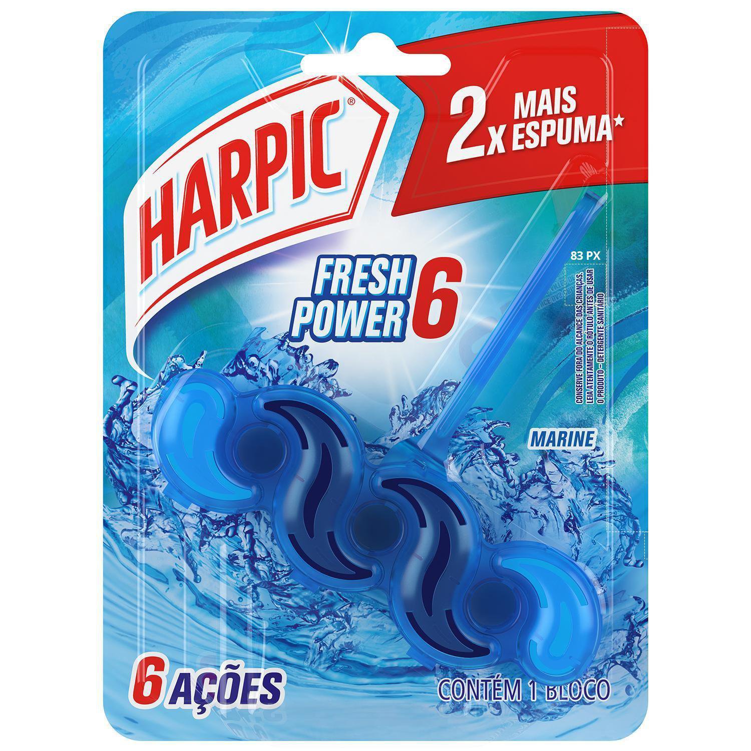 Bloco Sanitario Harpic Fresh Power 6 Marine