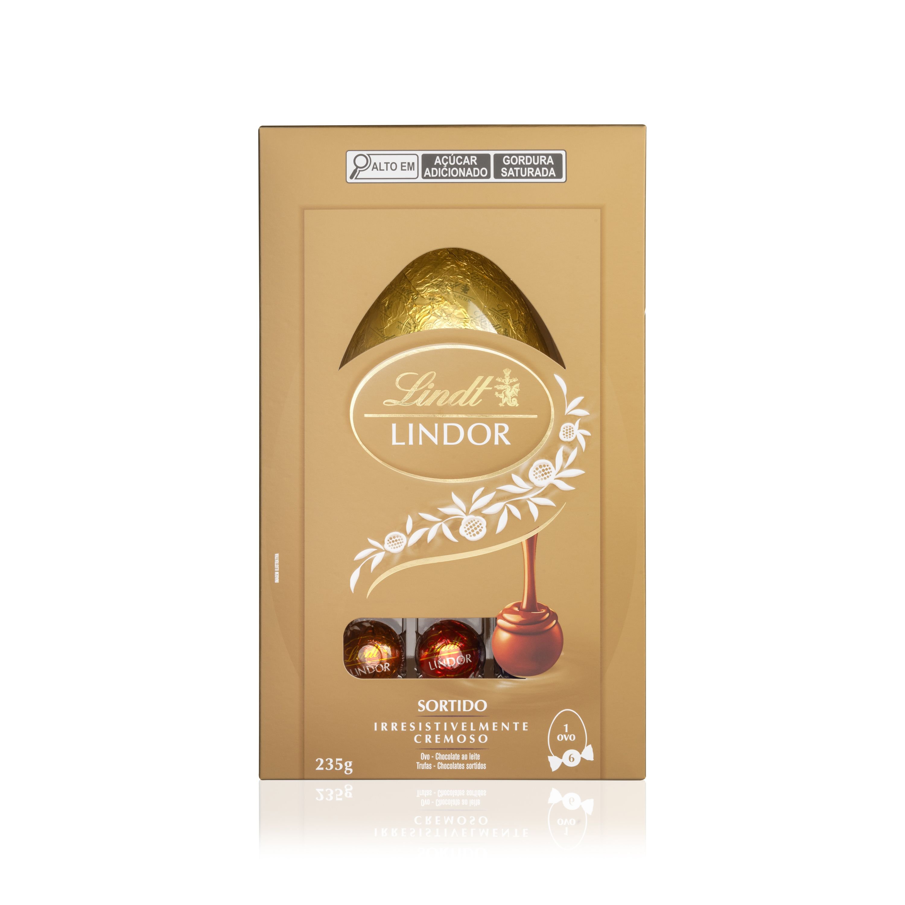 Ovo Pascoa Lindt Lindor Choc Sortido 235G