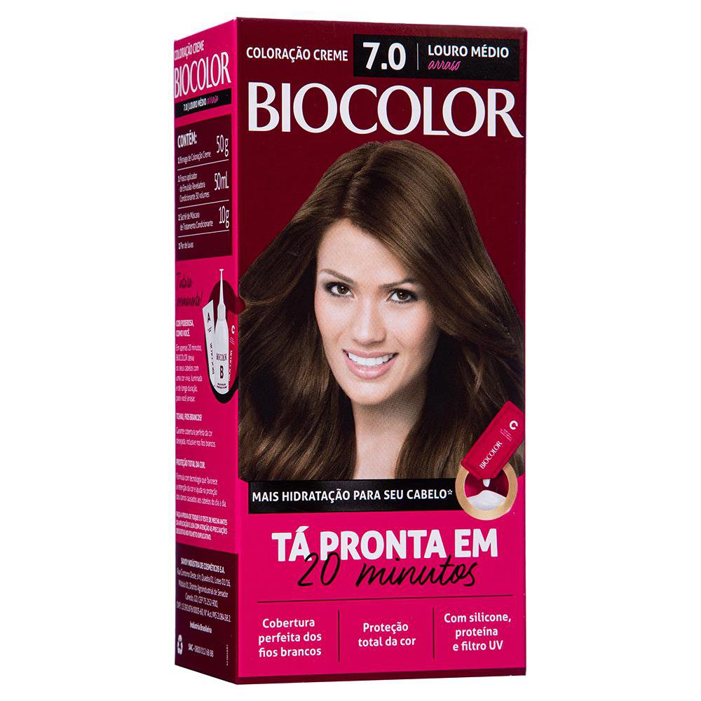 Tinta Cabelo Biocolor Mini Kit Louro Arraso 7.0