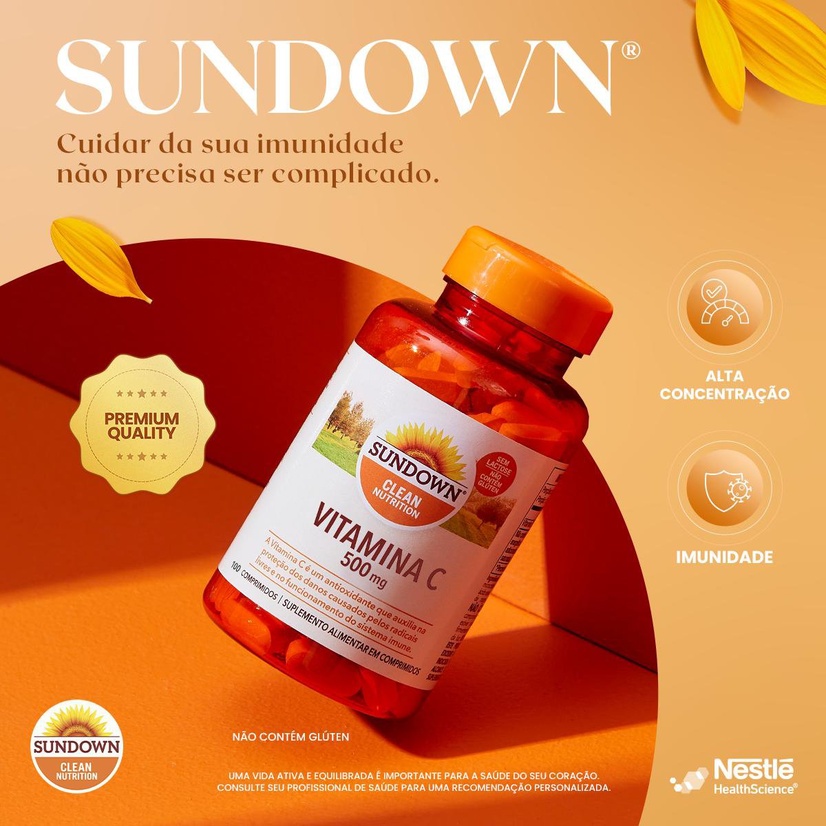 Suplemento Alimentar Sundown Vitamina C 500Mg 100 Comprimidos