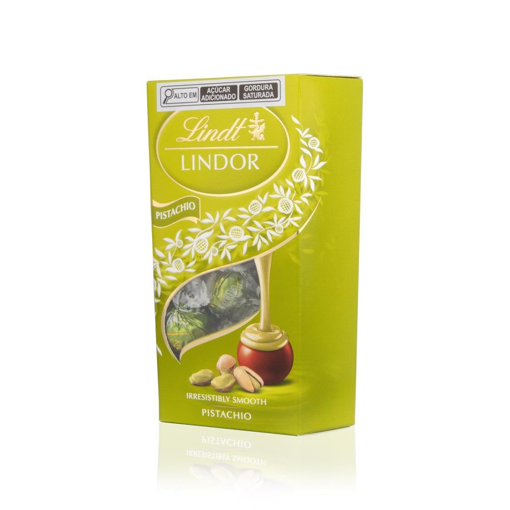 Caixa Bombons Choc Lindt Lindor Ao Leite C/ Pistache 200G C/ 16 Un  🔥🔥