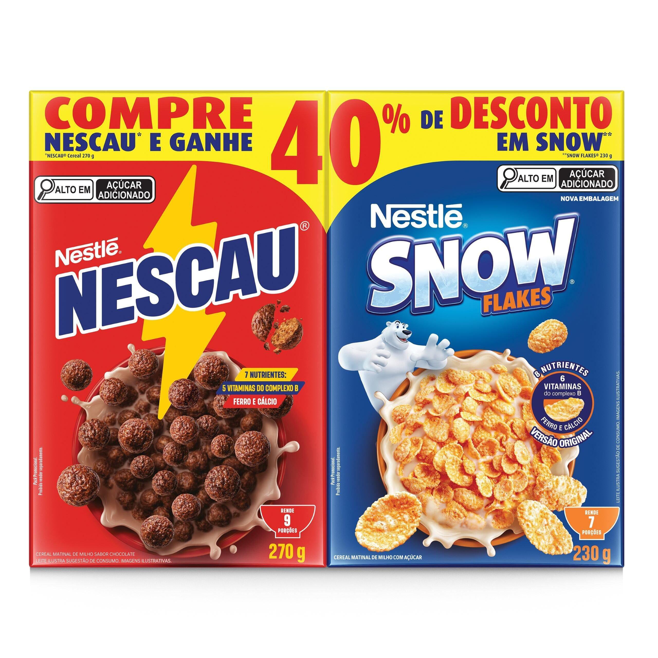 Cereal Matinal Nescau 270G + Snow Flakes 230G