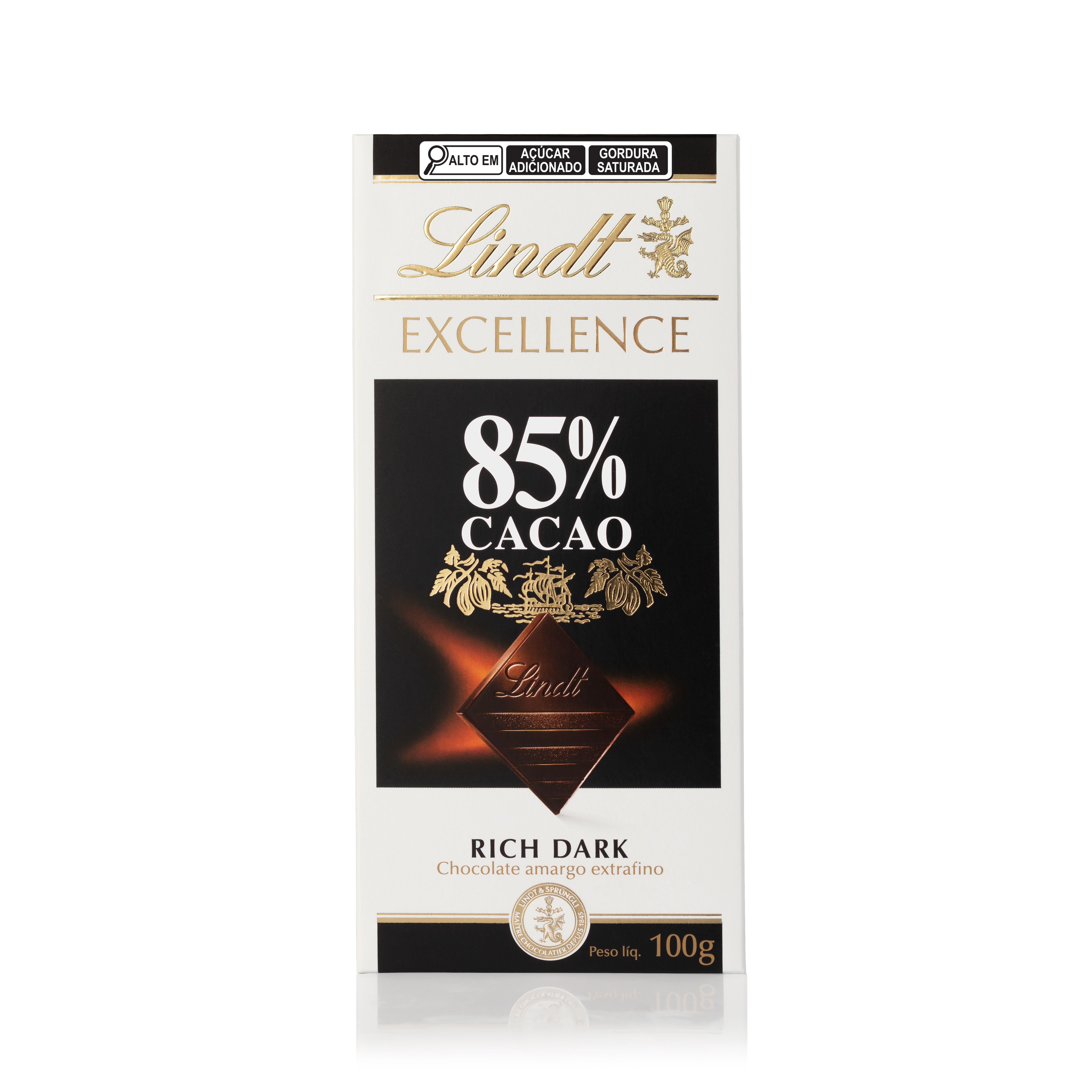 Choc Lindt Excellence Barra 85% Dark 100G