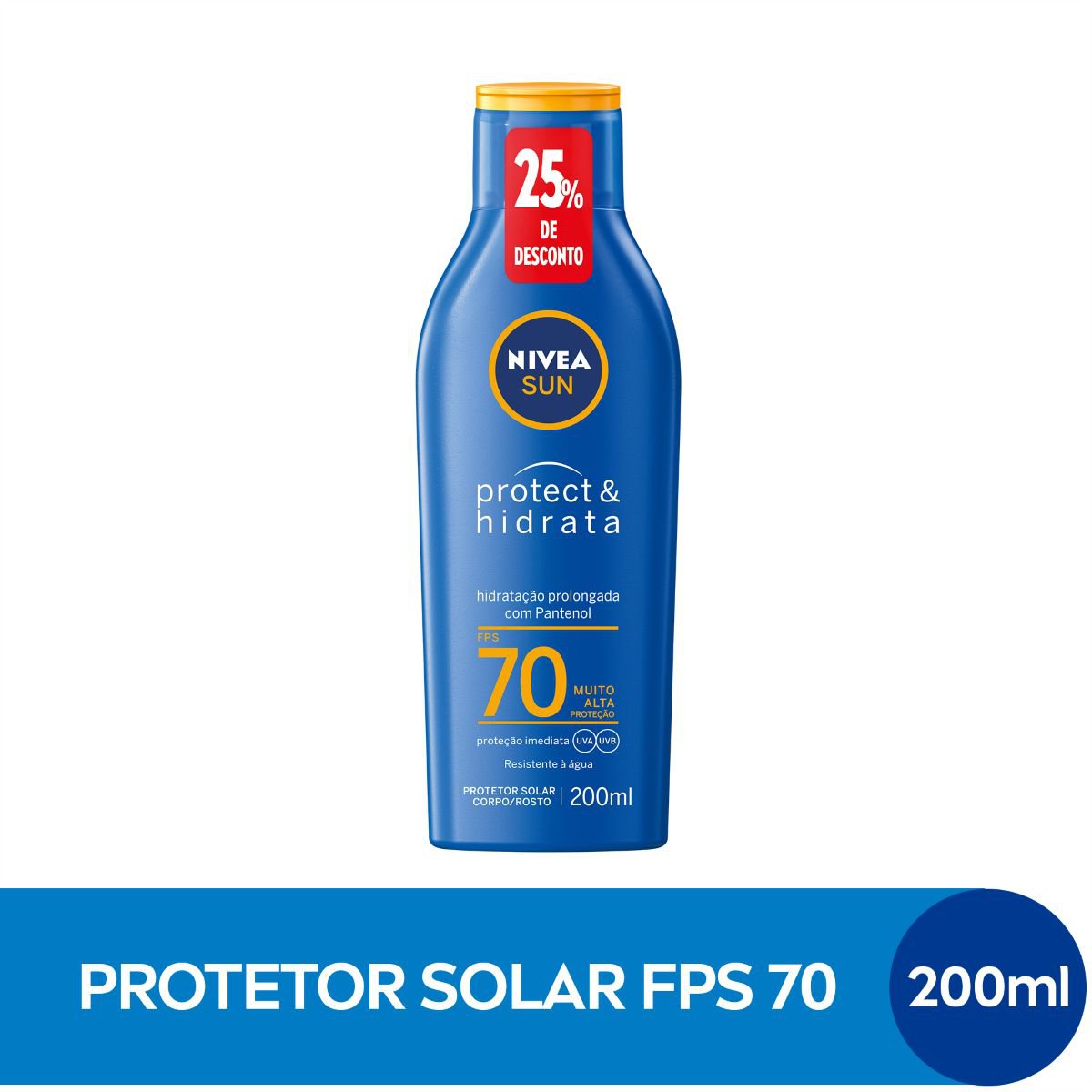 Nivea Sun Protetor Solar Protect & Hidrata Fps 70 200Ml