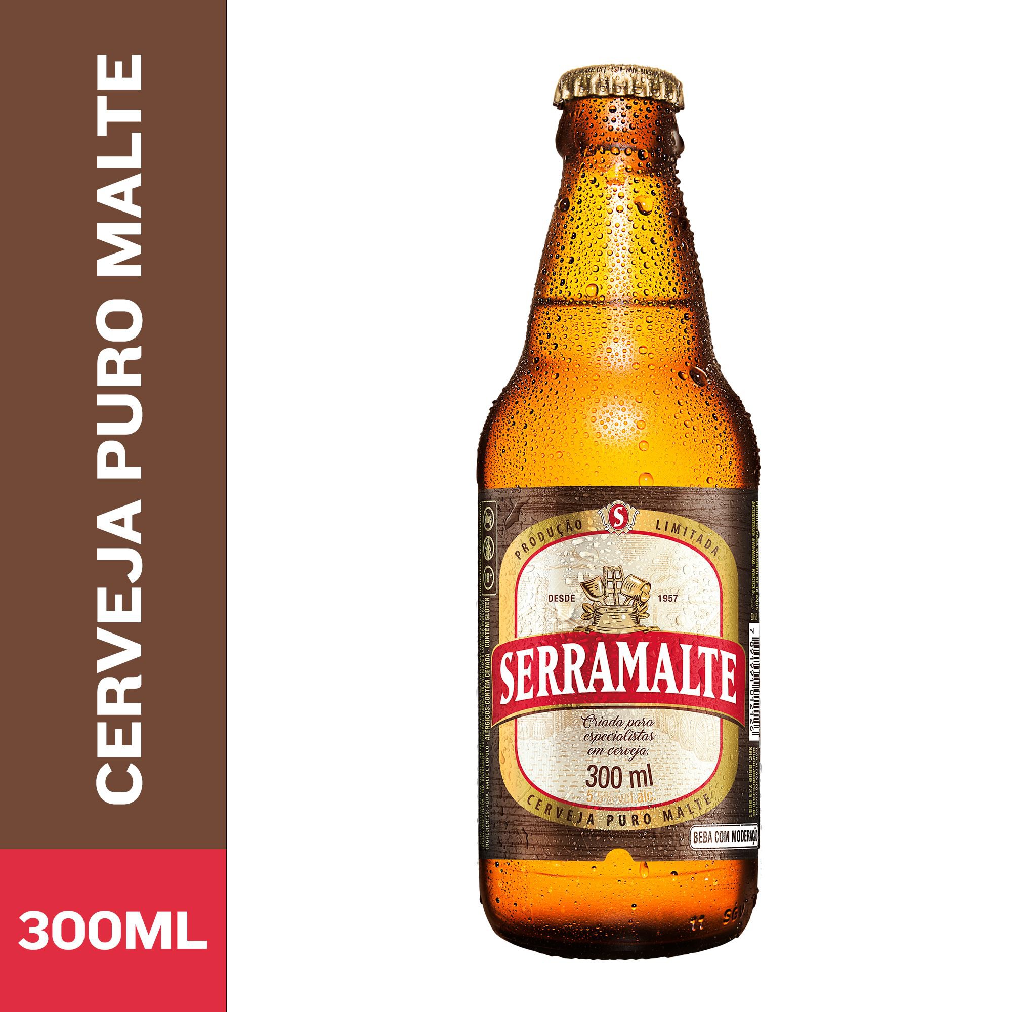Cerveja Serramalte Puro Malte Extra 300Ml Long Neck