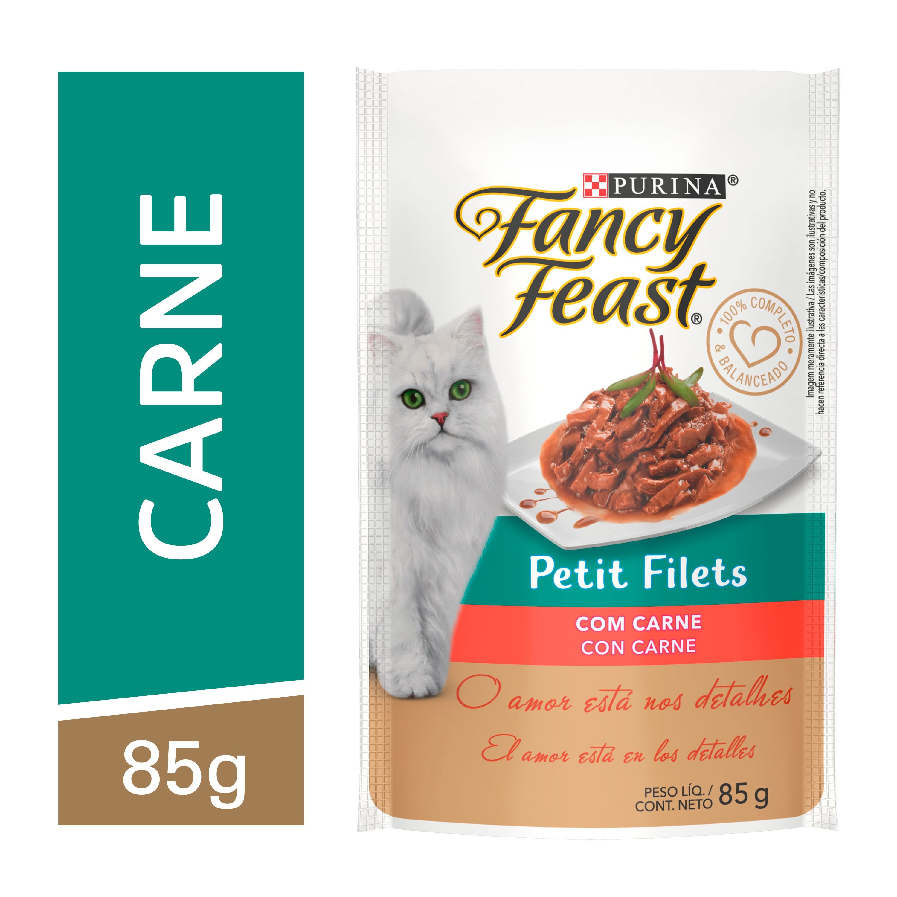 Racao Umida Purina® Fancy Feast® Para Gatos Adultos Petit Filet Carne 85G