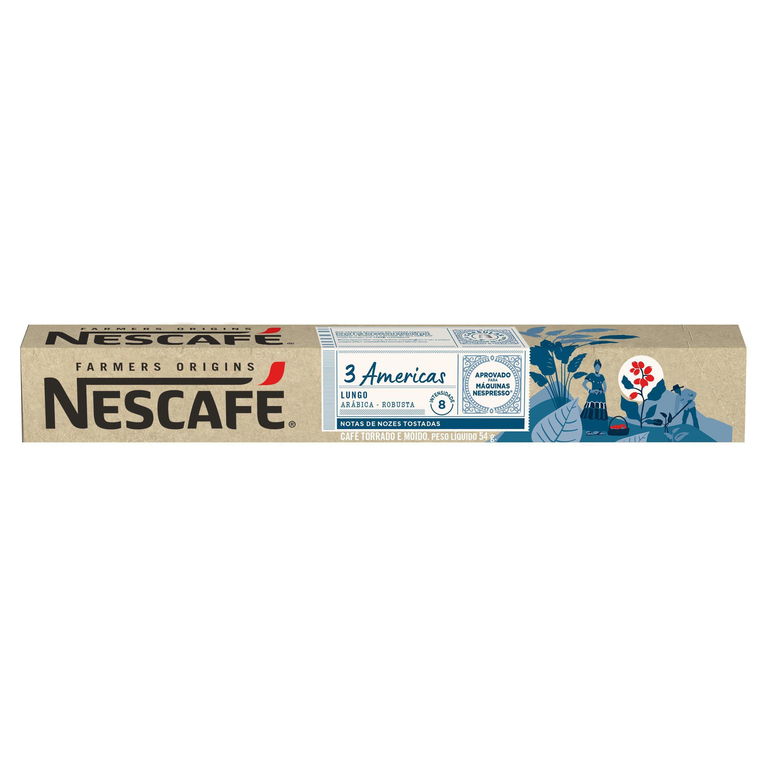 Cafe Em Capsula Compativel C/ Nespresso Nescafe Farmer Origins 3 Americas 10 Capsulas