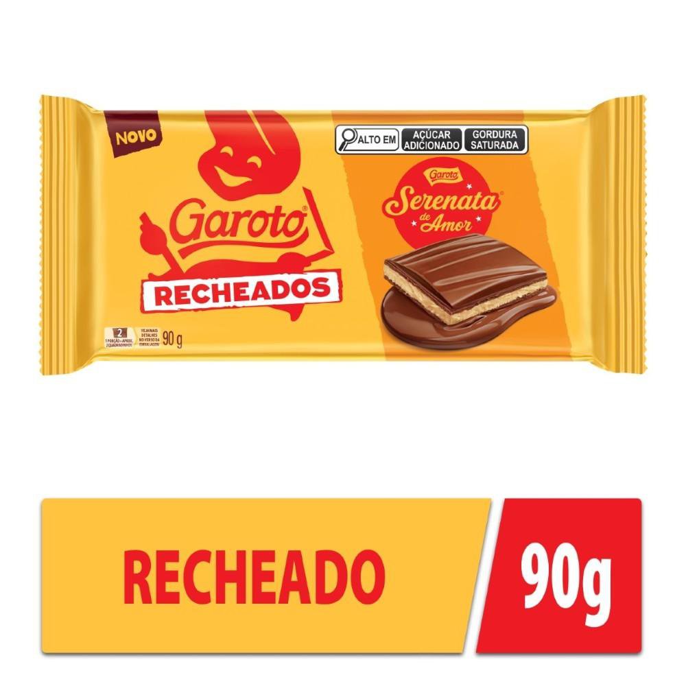 Garoto Tablete Recheados Serenata 90G