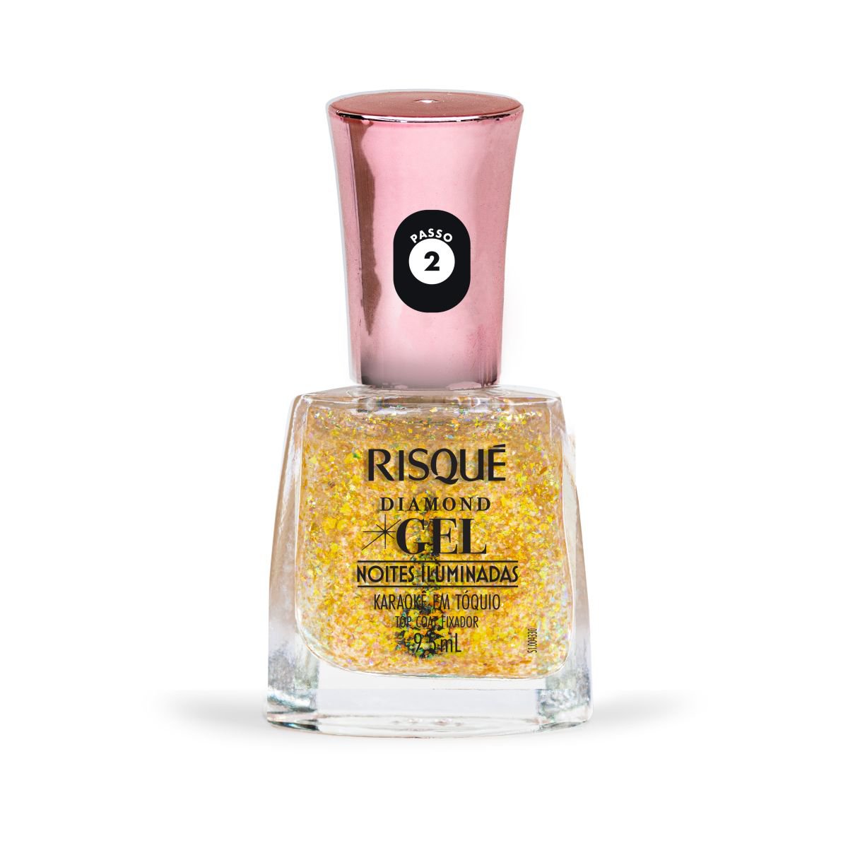 Top Coat Fixador Risque Diamond Gel Karaoke Em Tokio 9,5Ml