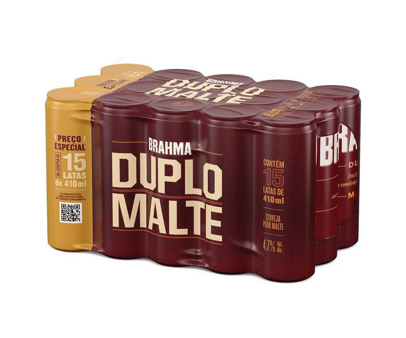 Cerveja Brahma Duplo Malte 410Ml Pack C/15