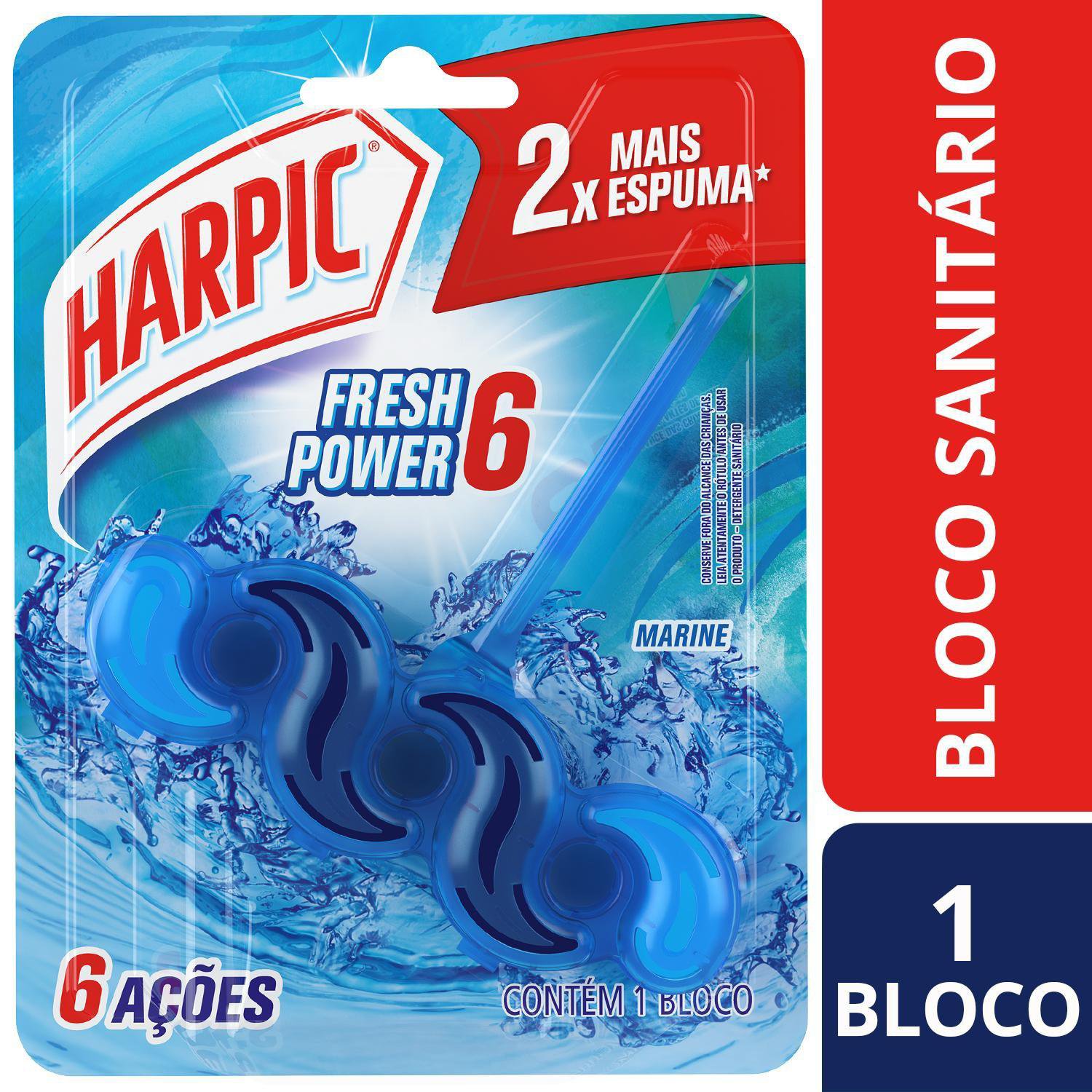 Bloco Sanitario Harpic Fresh Power 6 Marine