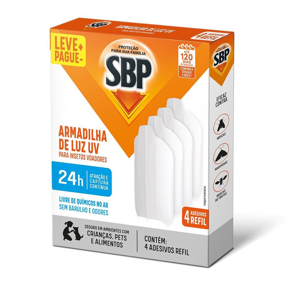 Sbp Armadilha Luz Uv Para Insetos Voadores Refil 4 Un