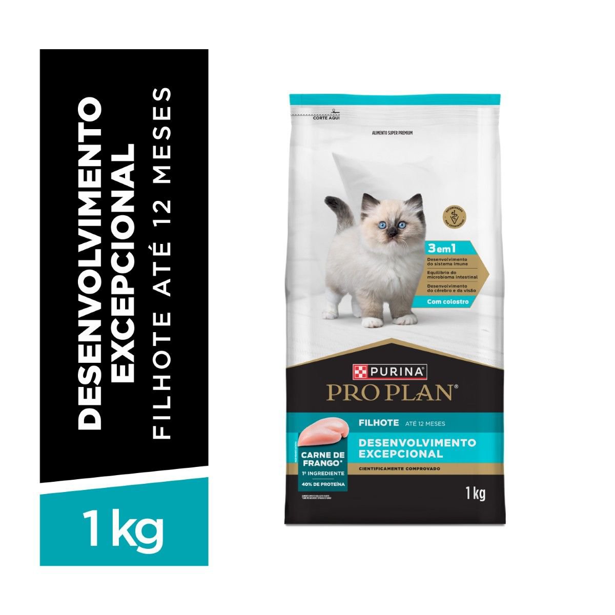 Racao Seca Purina Pro Plan Desenvolvimento Excepcional Para Gatos Filhotes 1Kg