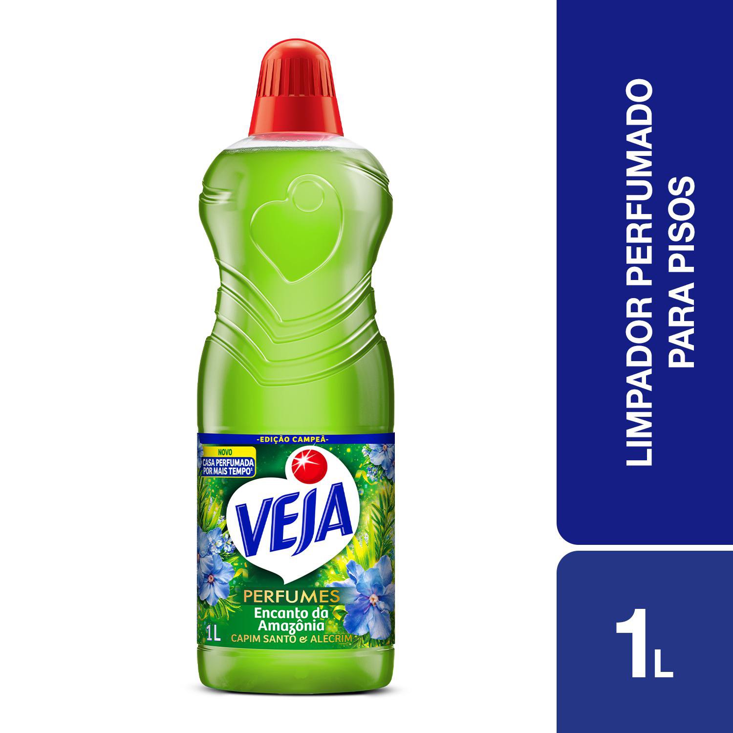 Limpador Perfumado Veja Perfumes Encantos Da Amazonia Capim Santo E Alecrim 1L