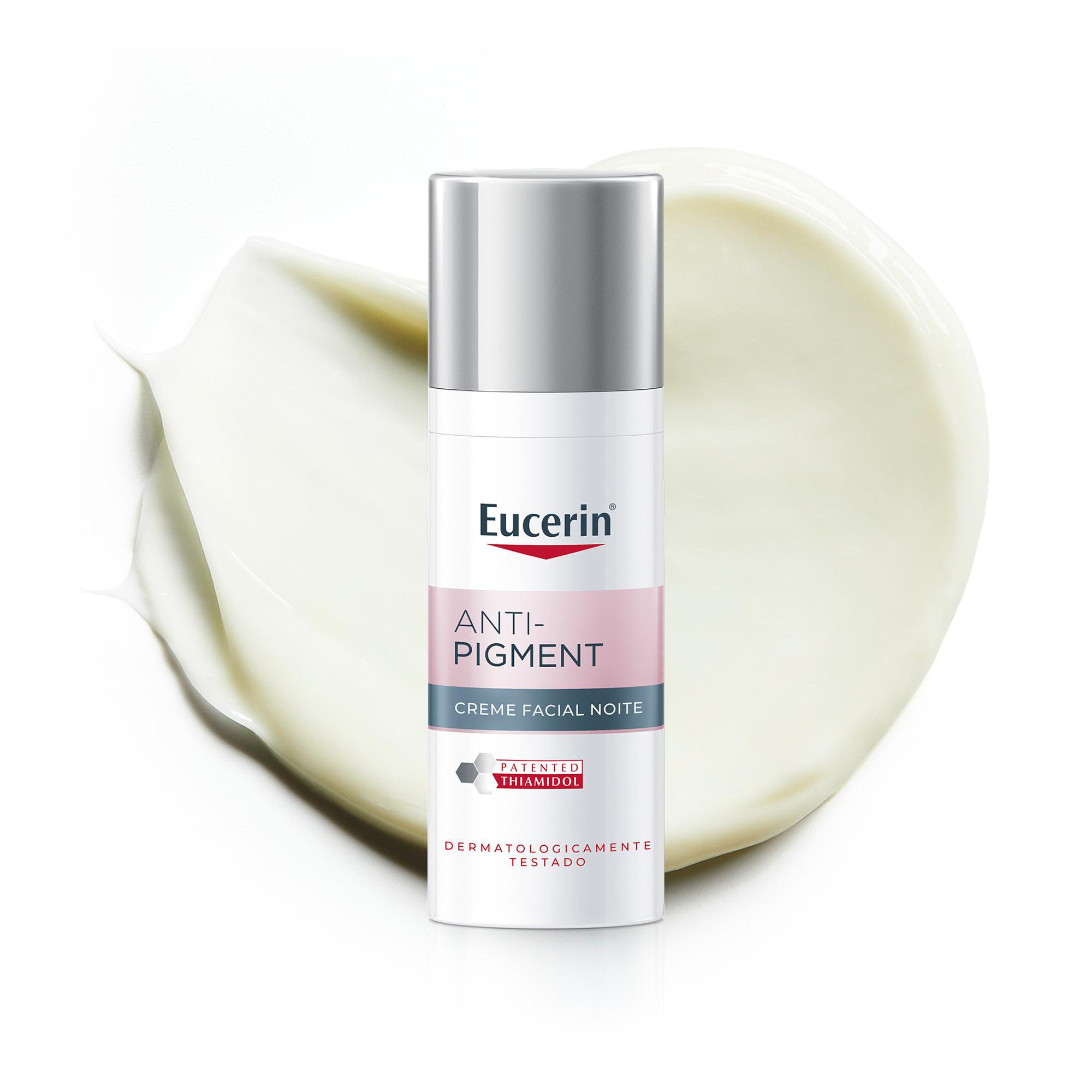 Eucerin Creme Facial Antimanchas Noite 50Ml, Anti-Pigment, Clareador, Thiamidol, Noturno