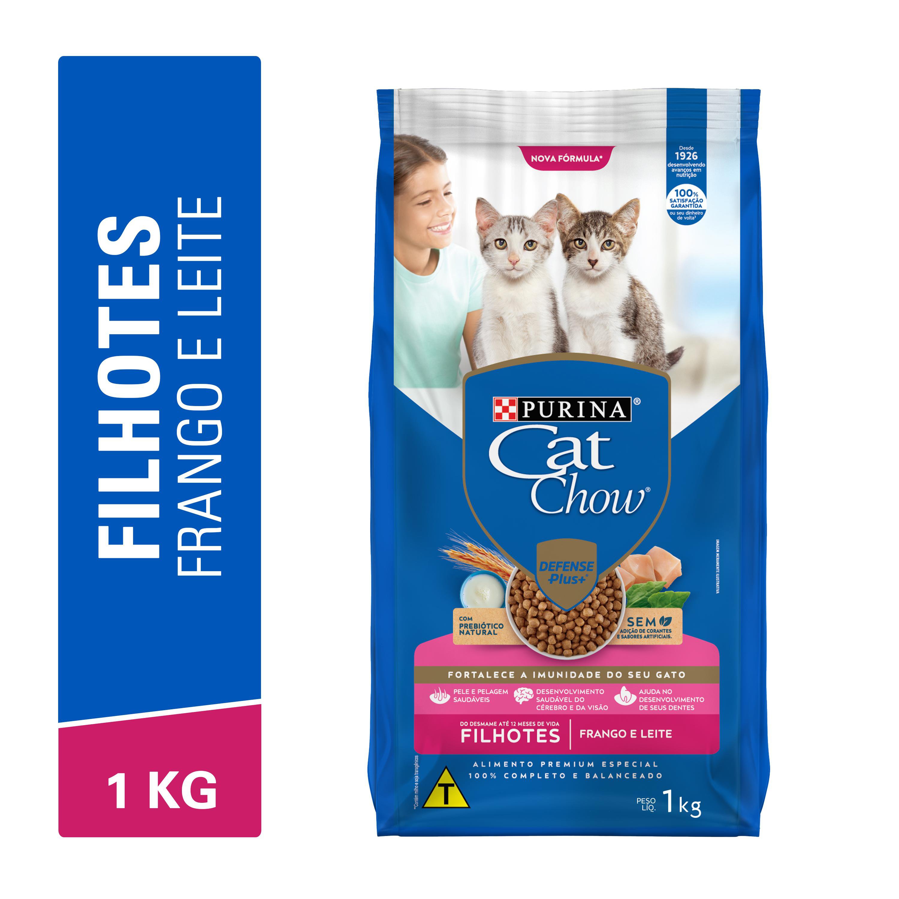 Racao Seca Purina® Cat Chow® Para Gatos Filhotes Frango E Leite 1Kg