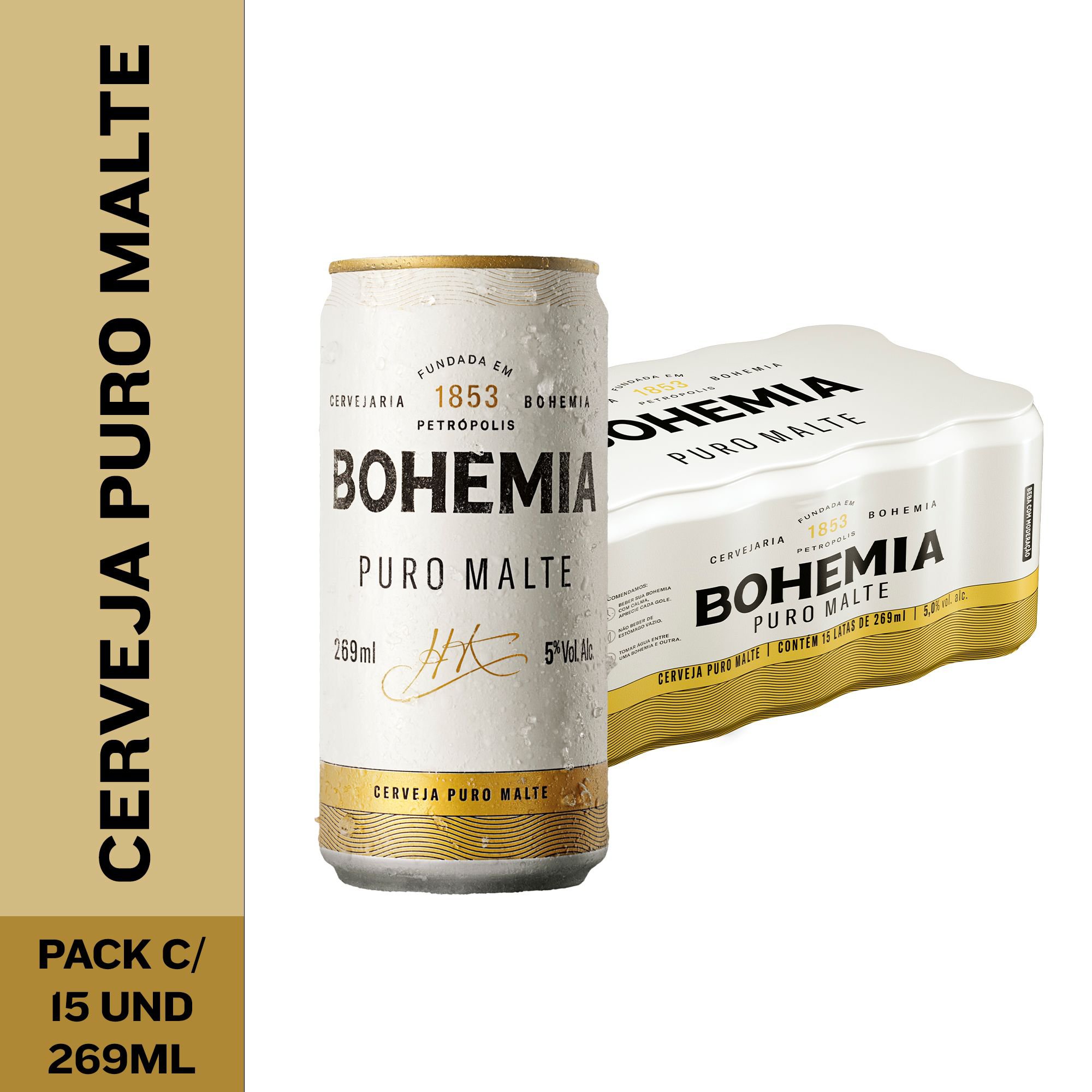 Cerveja Bohemia Puro Malte 269Ml Lata Pack C/15