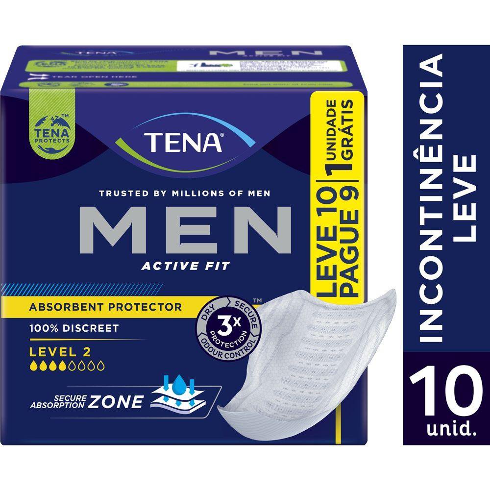 Absorvente Para Incontinencia Urinaria Tena Men Active Fit Leve 10 Pague 9 Un