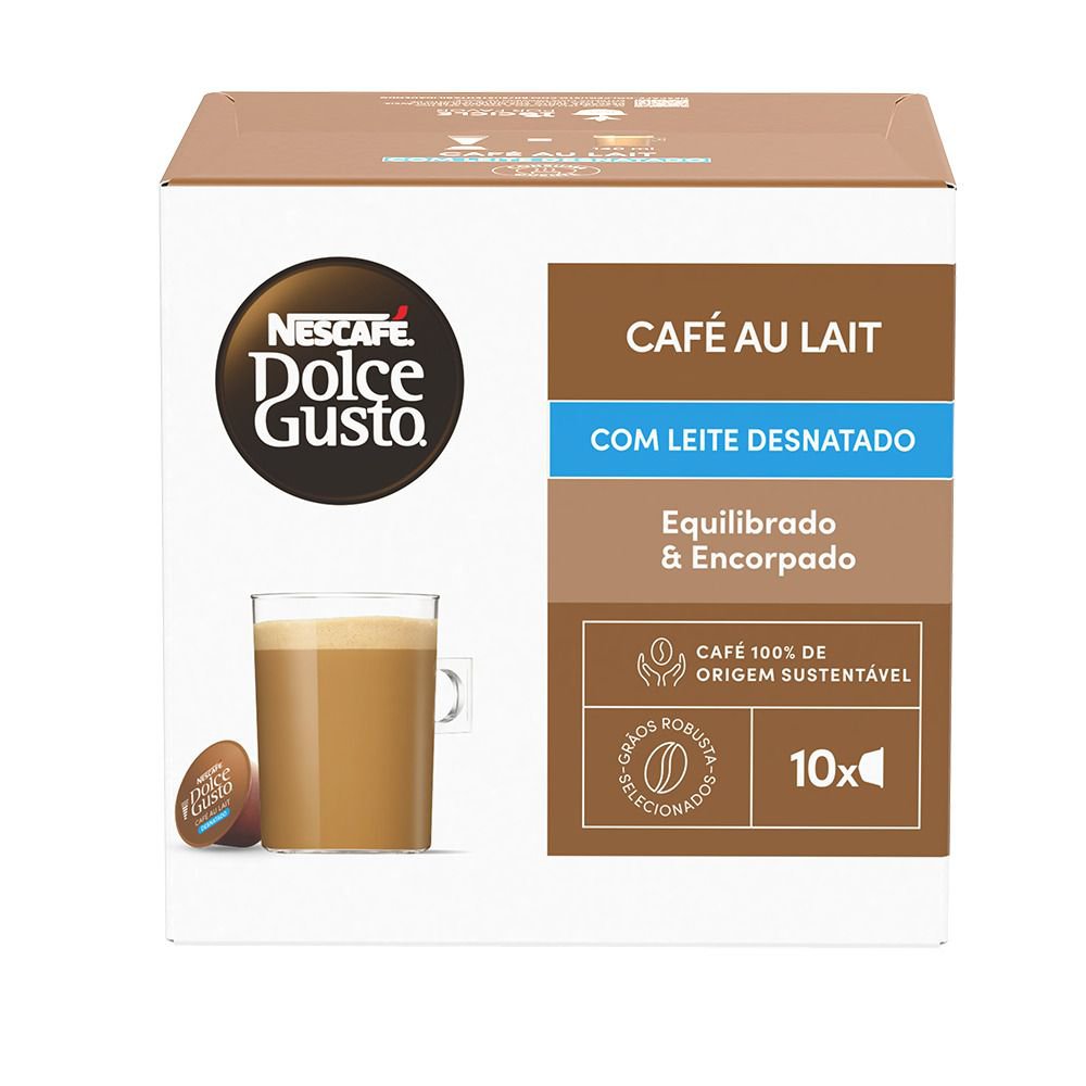 Cafe Em Capsula Nescafe Dolce Gusto Cafe Au Lait Desnatado 10 Capsulas 100G
