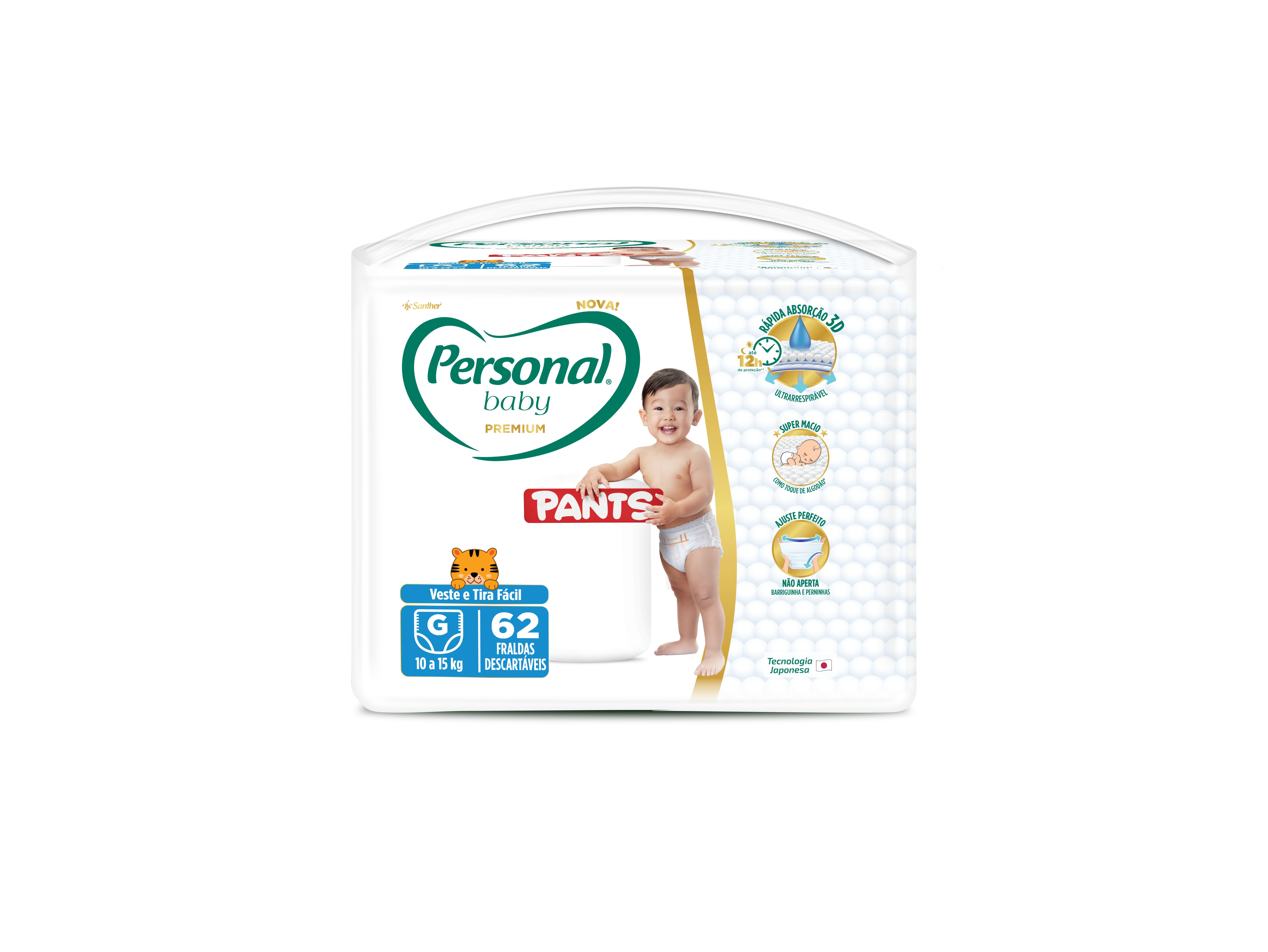 Fralda Personal Baby Premium Pants G C/ 62 Un
