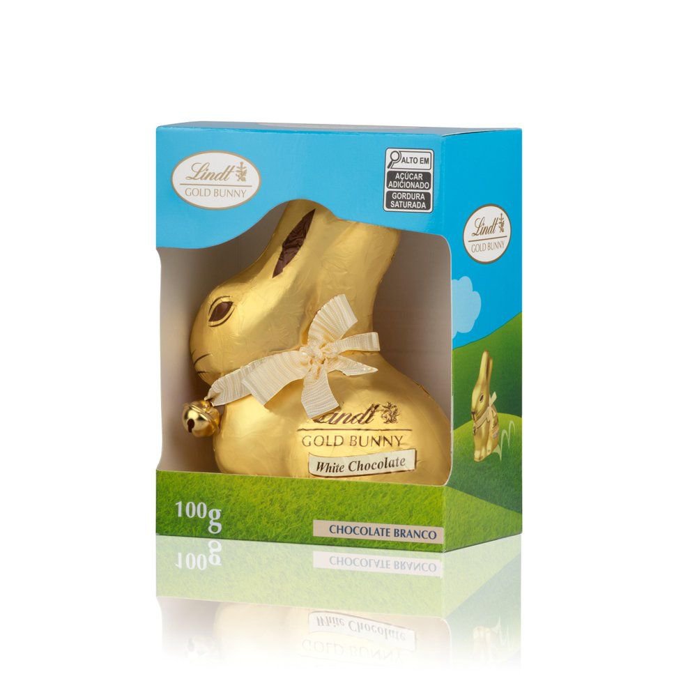 Choc Lindt Gold Bunny Branco 100G