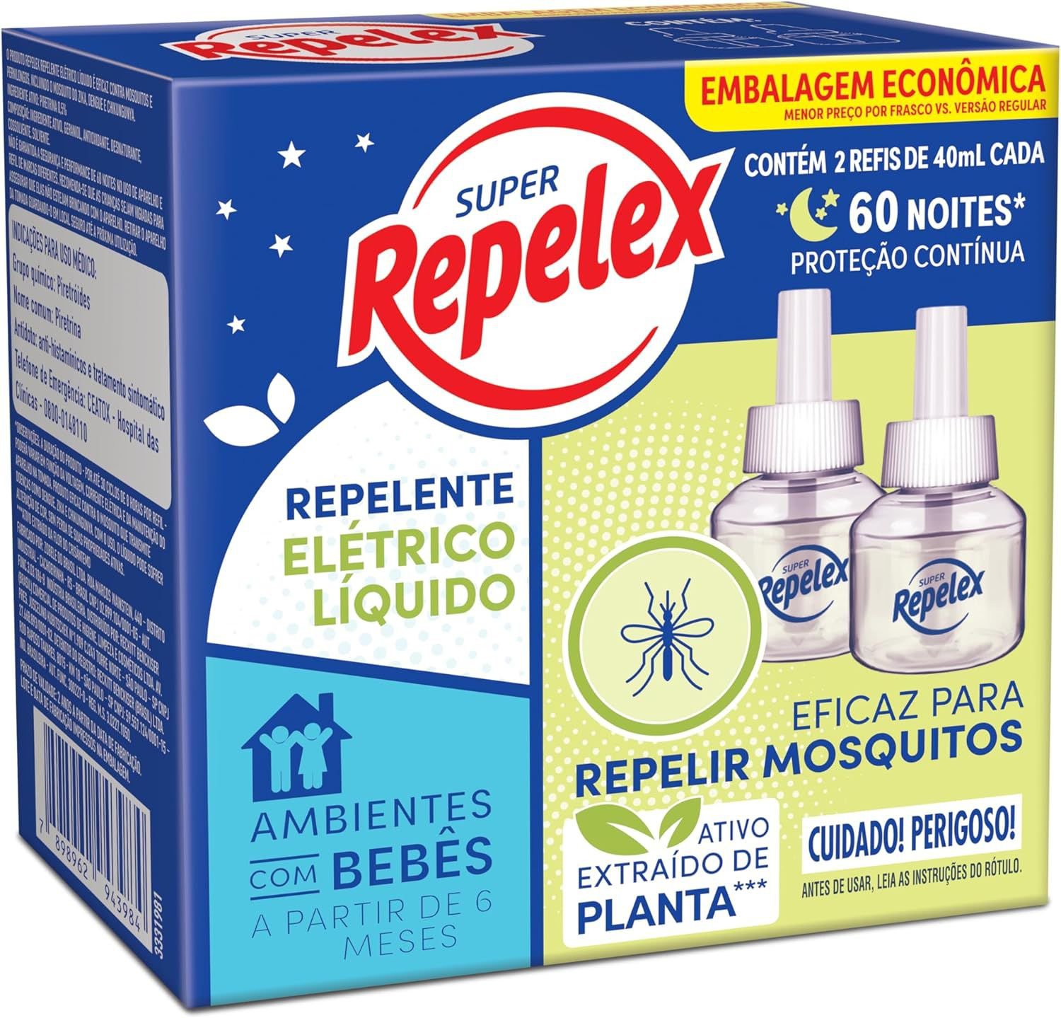 Repelex Repelente Eletrico Liquido Refil 2 Un