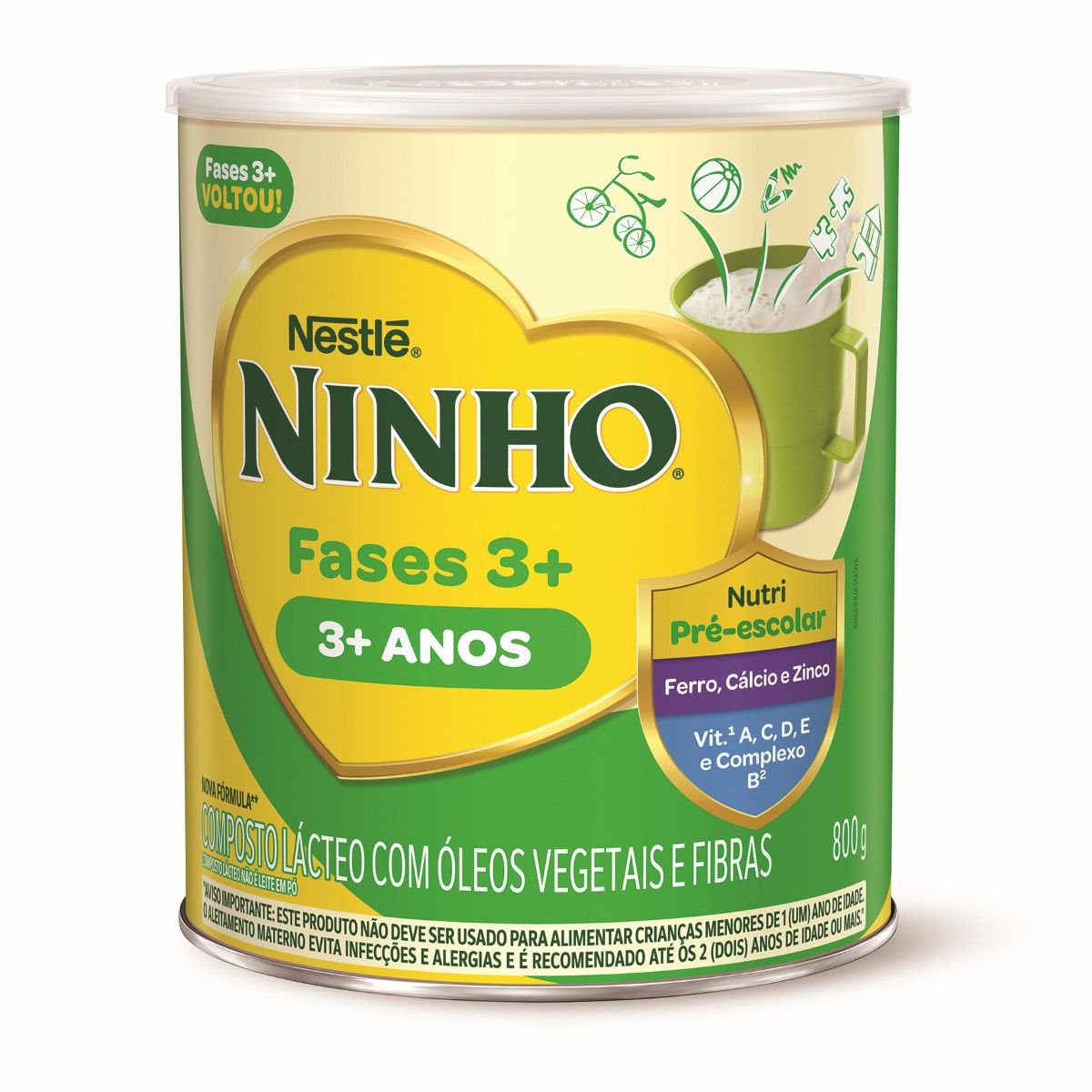 Composto Lacteo Ninho Fases 3+ 800G