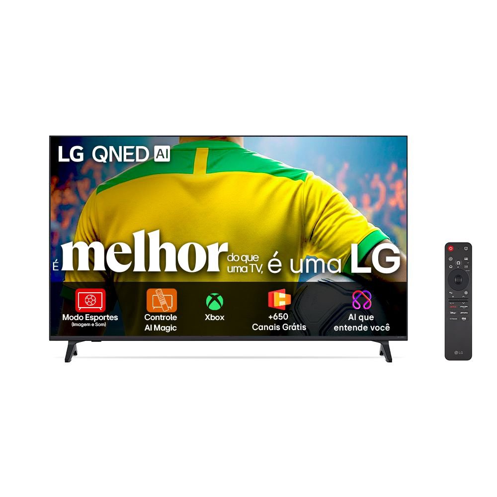 Smart Tv 4K 55" Lg Qned73 Portal Games Processador Ai Α7 Ger8 4K Super Upscaling Google Cast Integrado Controle Ai Magic Webos 25 Modo Esportes Alerta Esportes - 55Qned73Asa