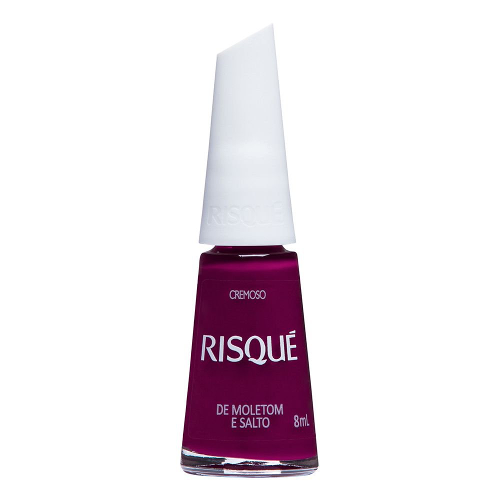 Esmalte Risque Vinho Cremoso Moletom E Salto 8Ml