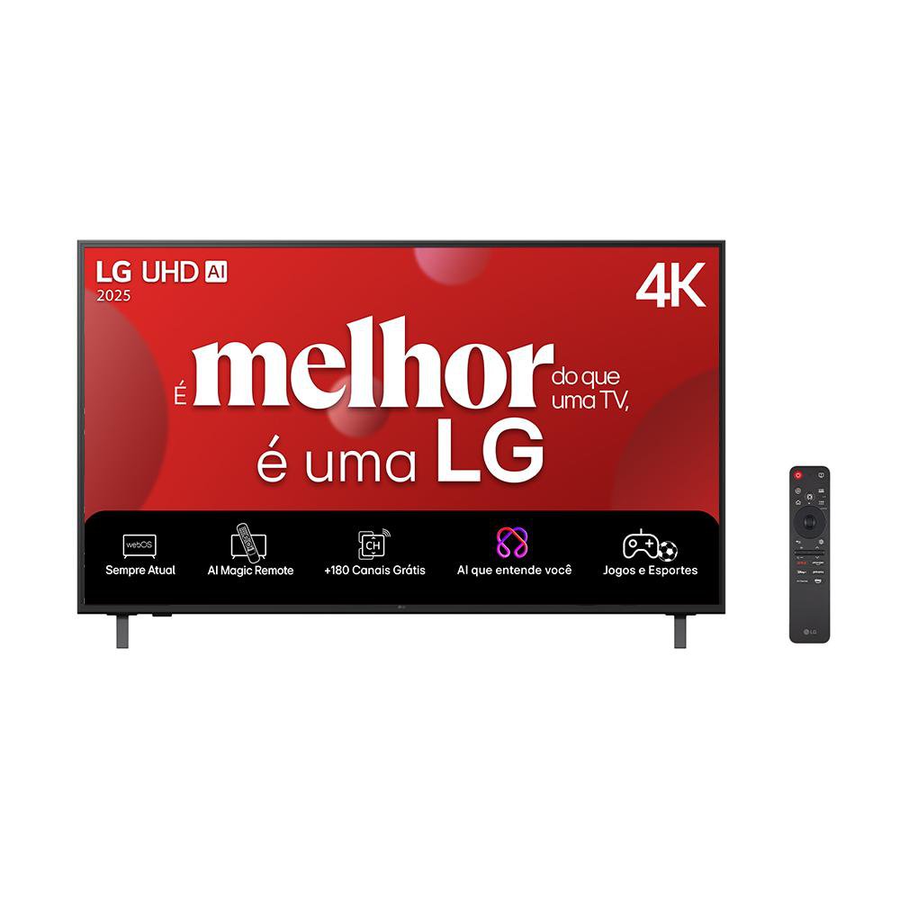 Smart Tv Lg Uhd Ai Ua85 55 Polegadas Hdr10 Pro Processador Î7 Ai Ger 8 Webos 25 - 55Ua8550Psa
