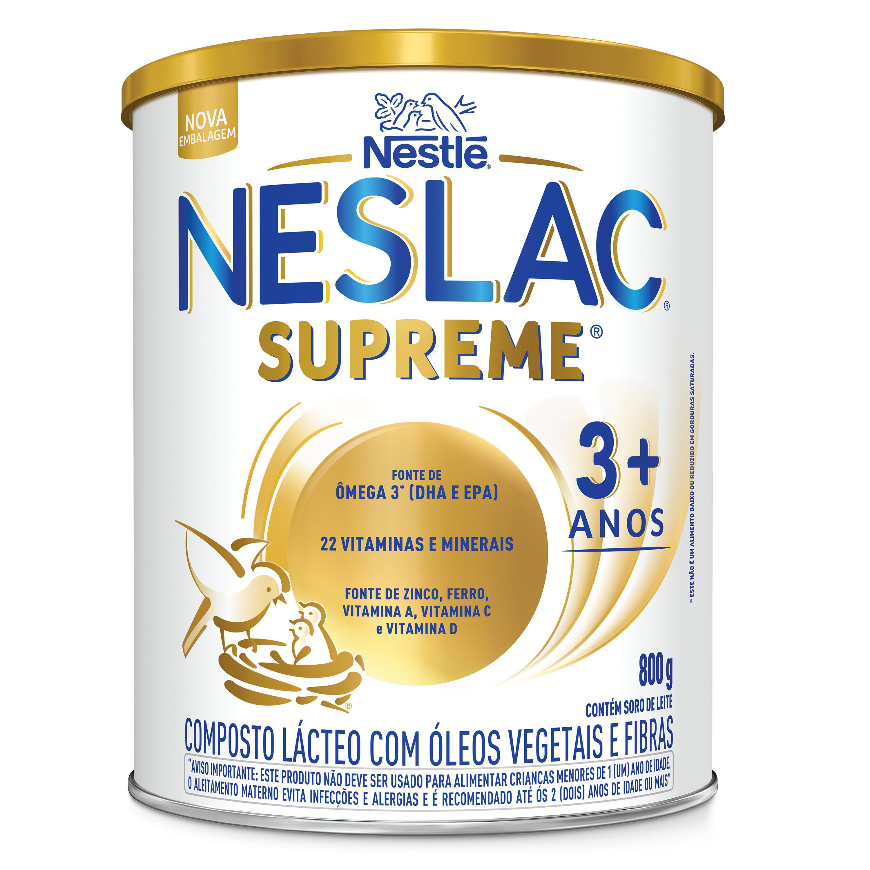 Composto Lacteo Neslac Supreme 3 A 5 Anos 800G