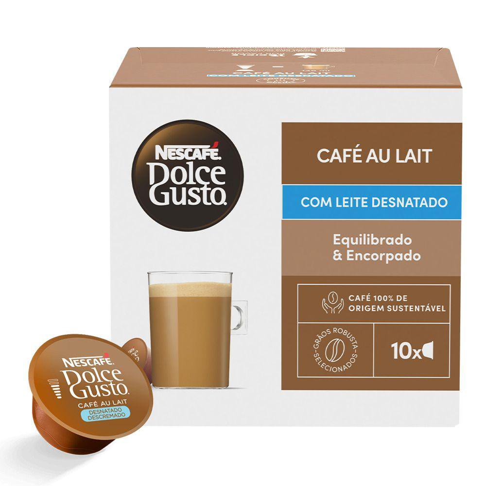 Cafe Em Capsula Nescafe Dolce Gusto Cafe Au Lait Desnatado 10 Capsulas 100G