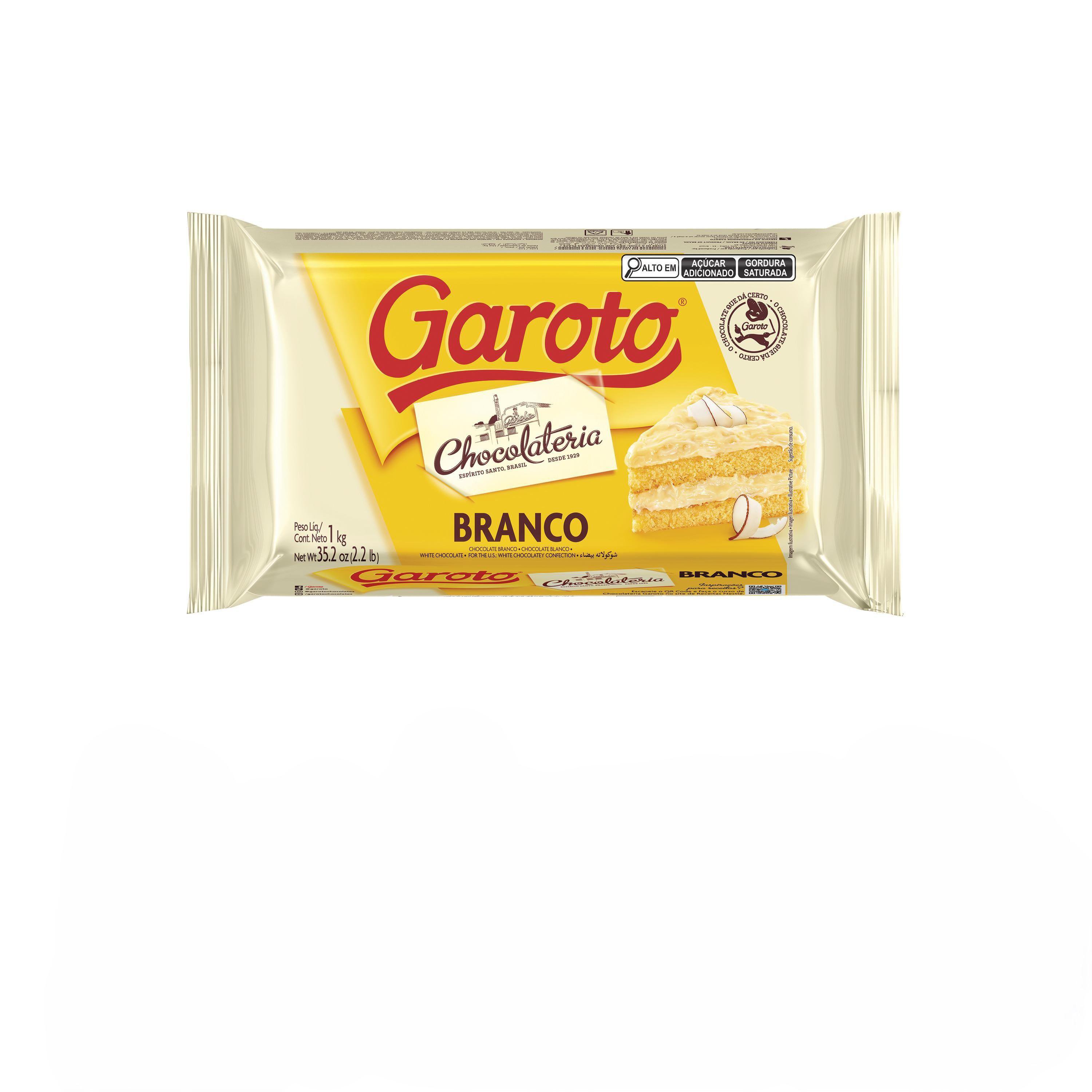 Choc Para Cobertura Garoto Branco 1Kg