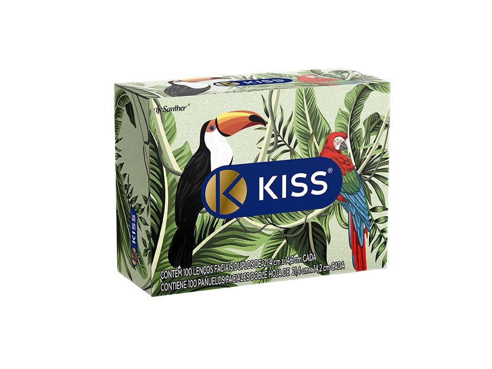 Lenco Papel Folha Dupla Kiss Caixa C/ 100 Un