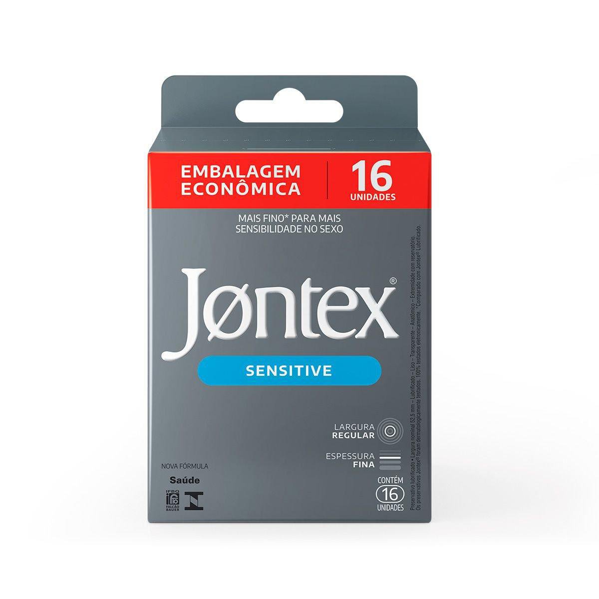 Jontex Sensitive Camisinha Preservativo - 16 Un
