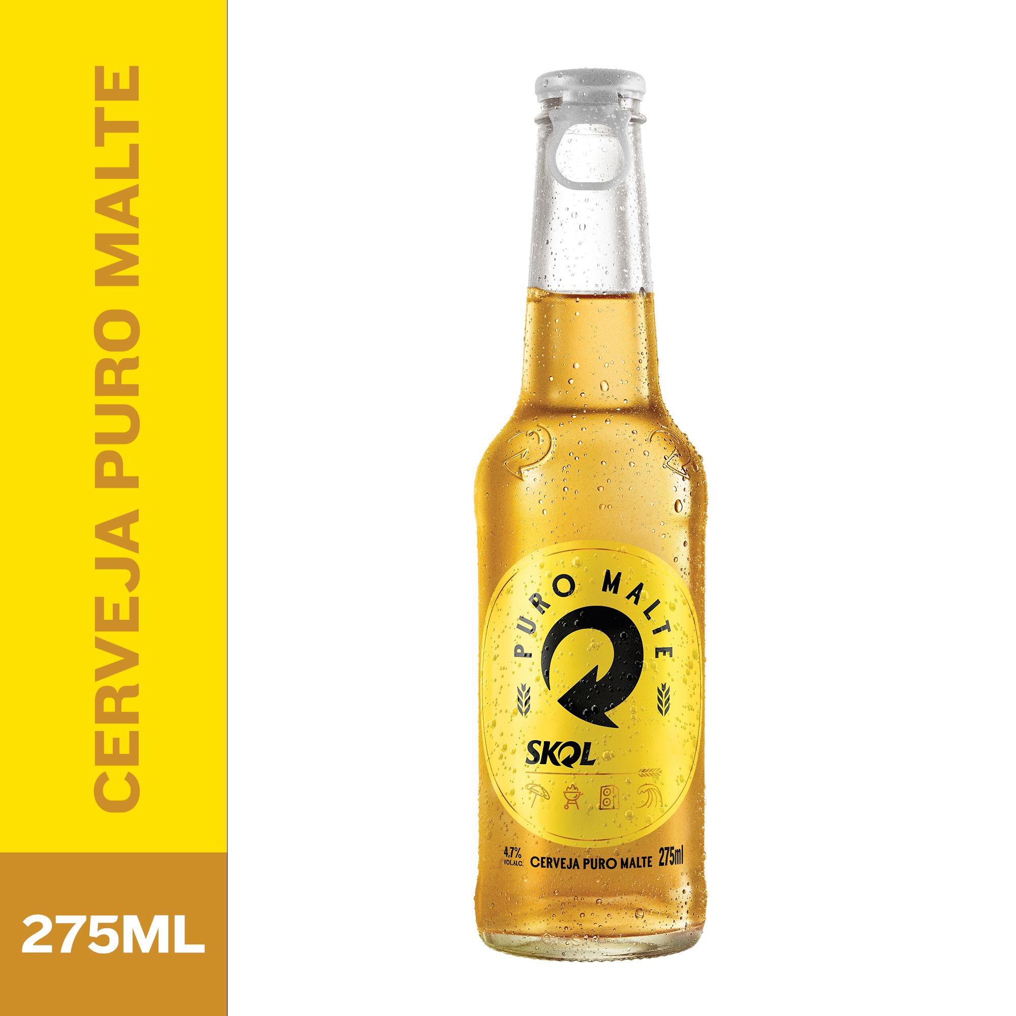 Cerveja Skol Puro Malte 275Ml Long Neck